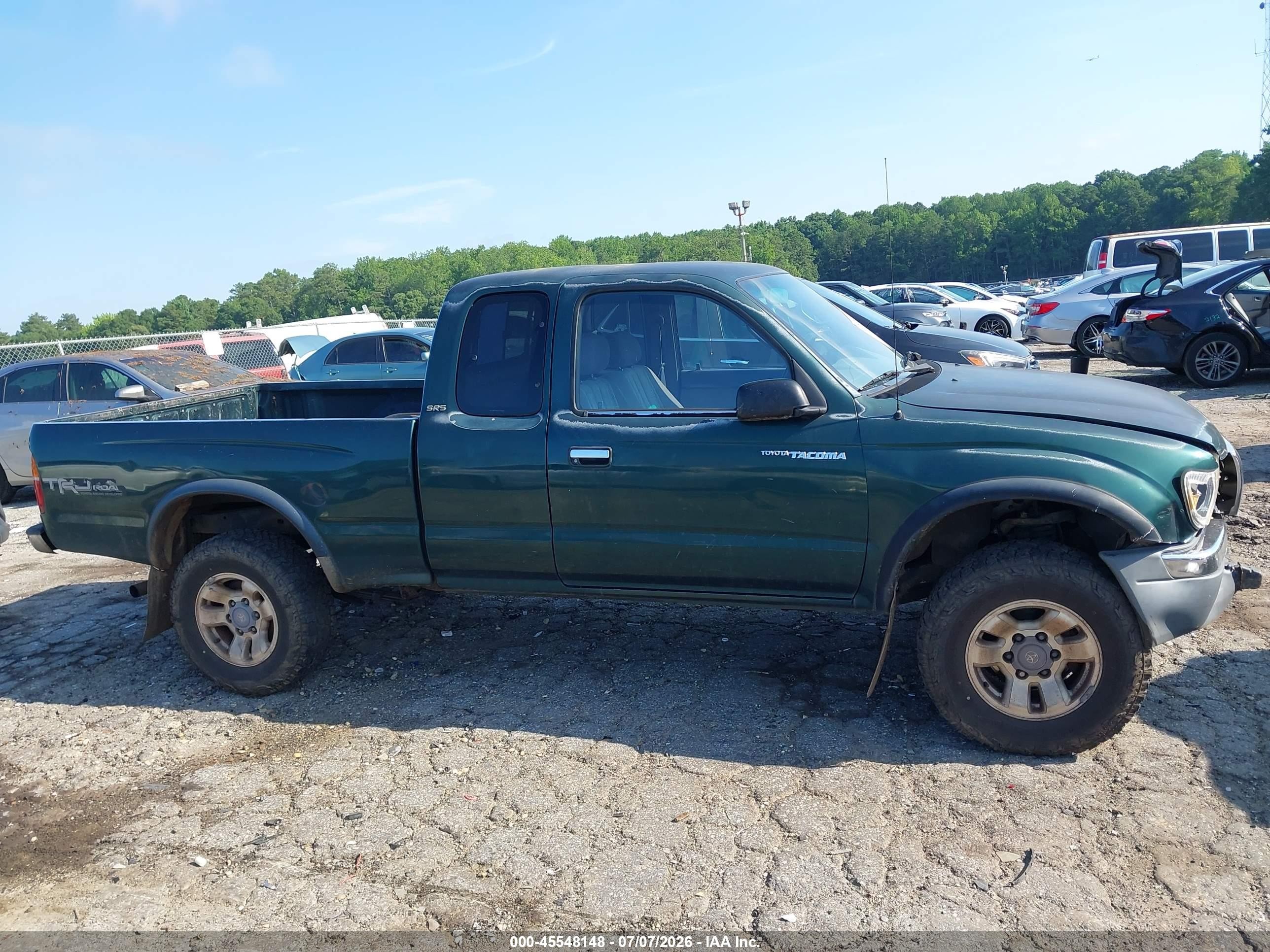 1999 Toyota Tacoma Prerunner Green vin: 4TASM92N9XZ479952