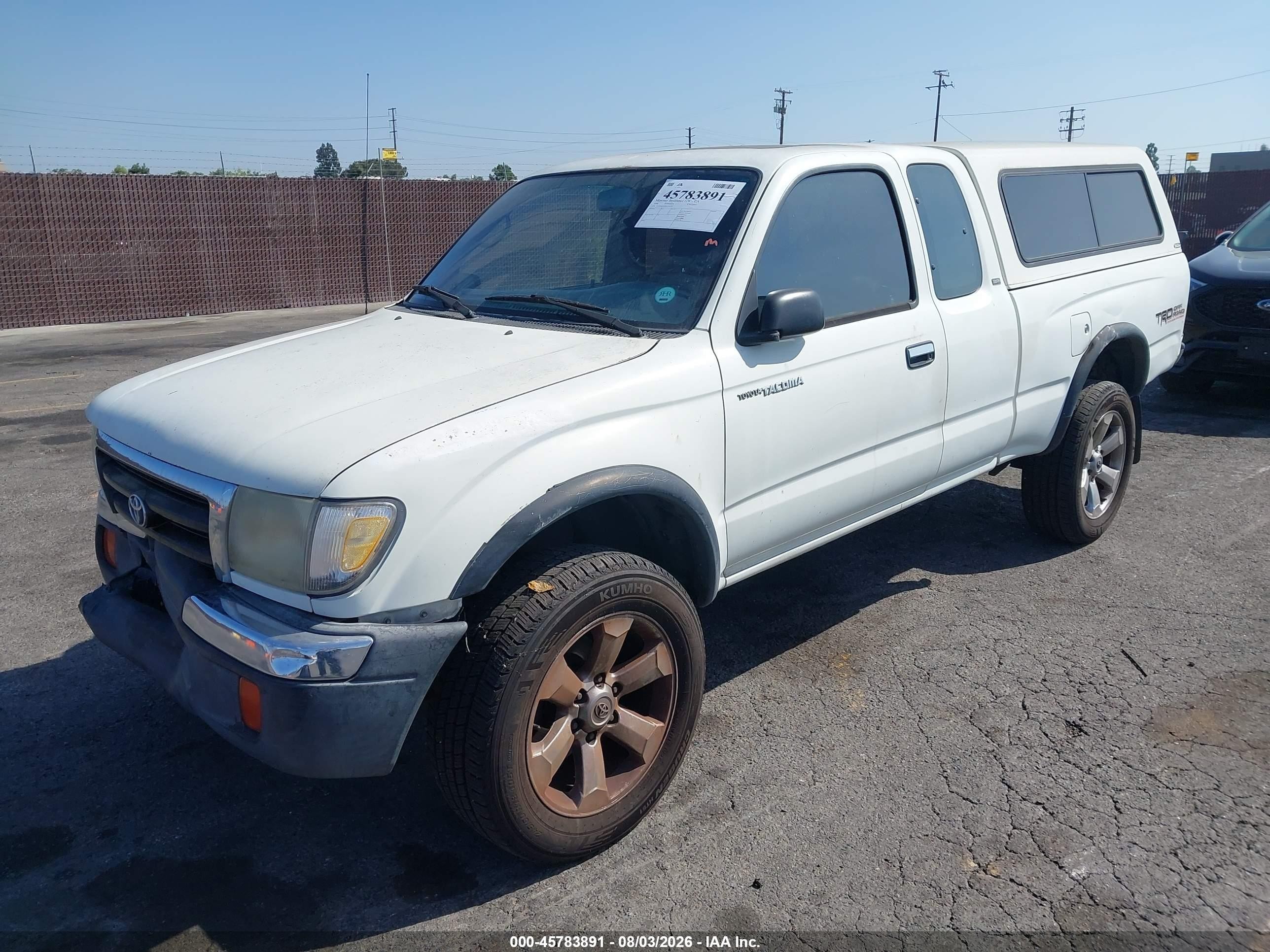 1998 Toyota Tacoma Prerunner V6 White vin: 4TASN92N0WZ132733