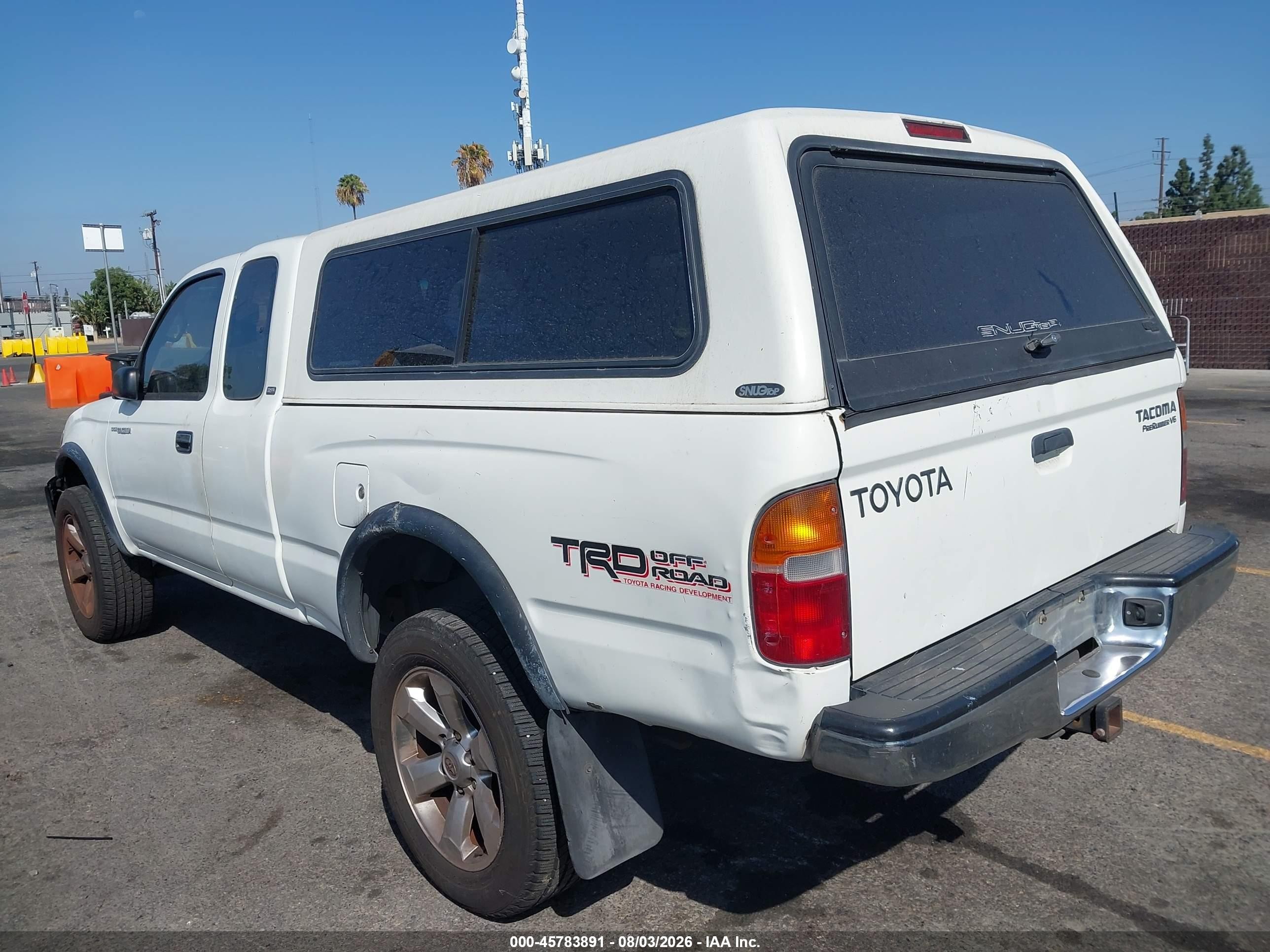1998 Toyota Tacoma Prerunner V6 White vin: 4TASN92N0WZ132733
