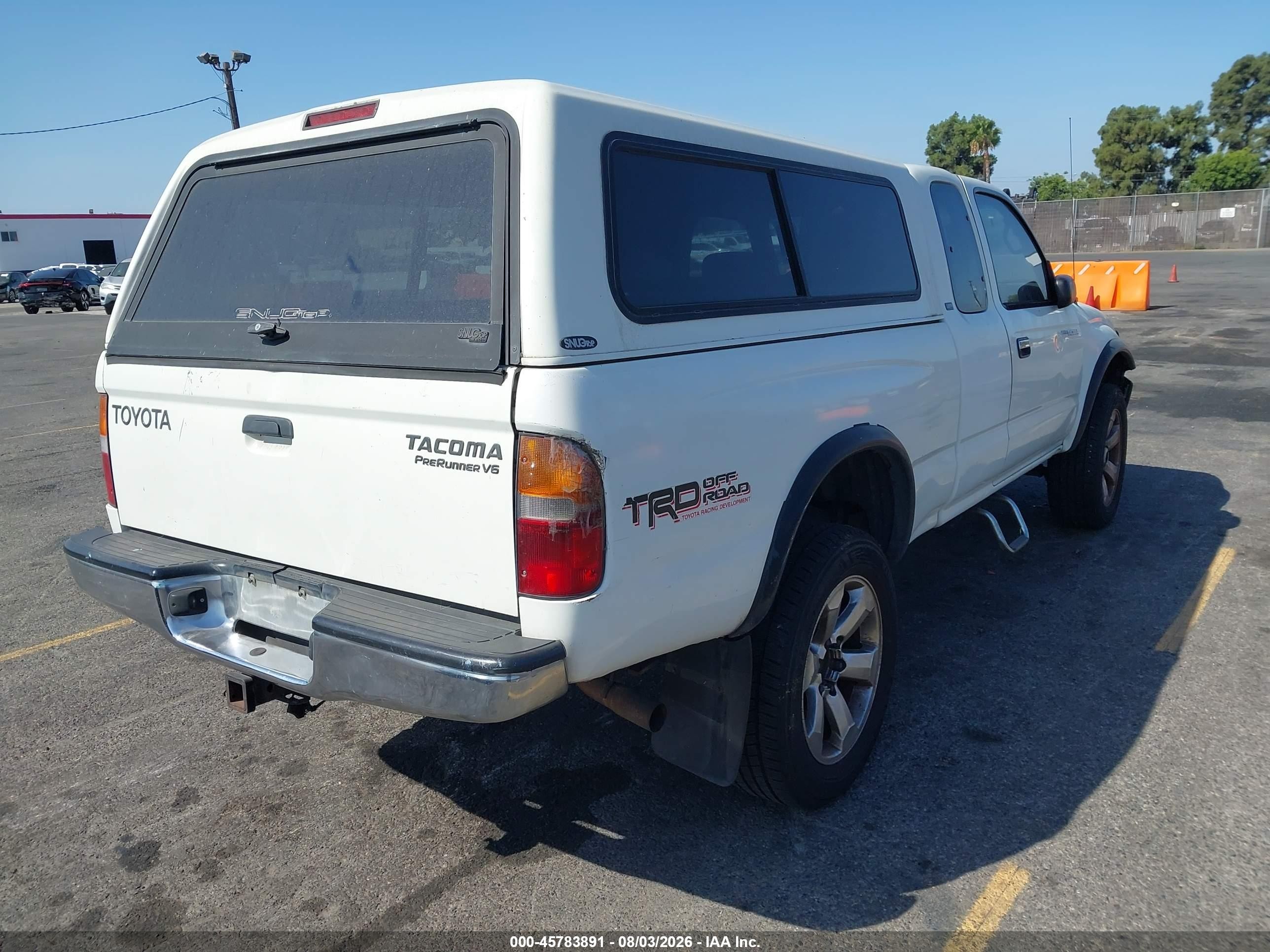 1998 Toyota Tacoma Prerunner V6 White vin: 4TASN92N0WZ132733