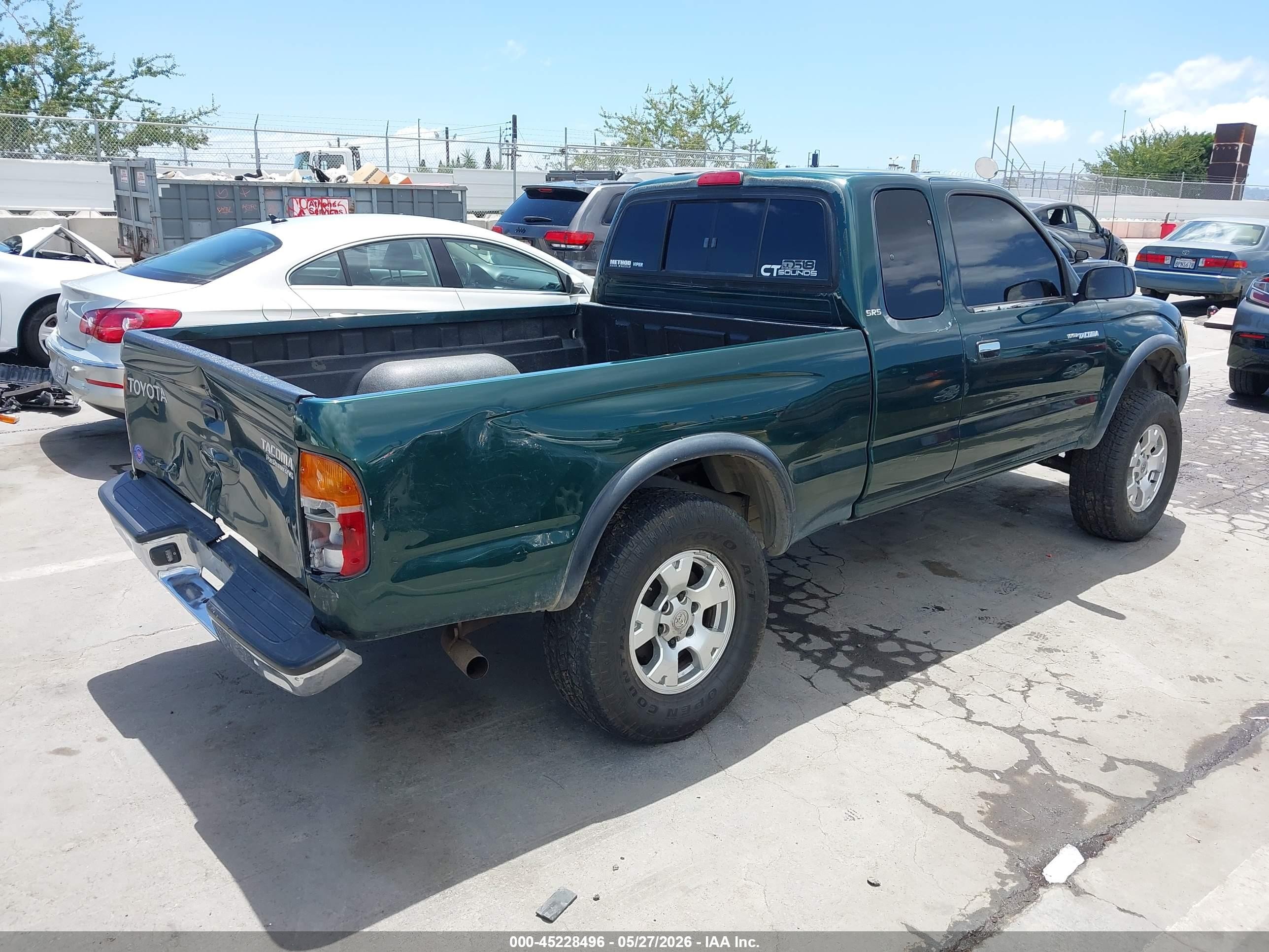 1999 Toyota Tacoma Prerunner V6 Green vin: 4TASN92N2XZ416303