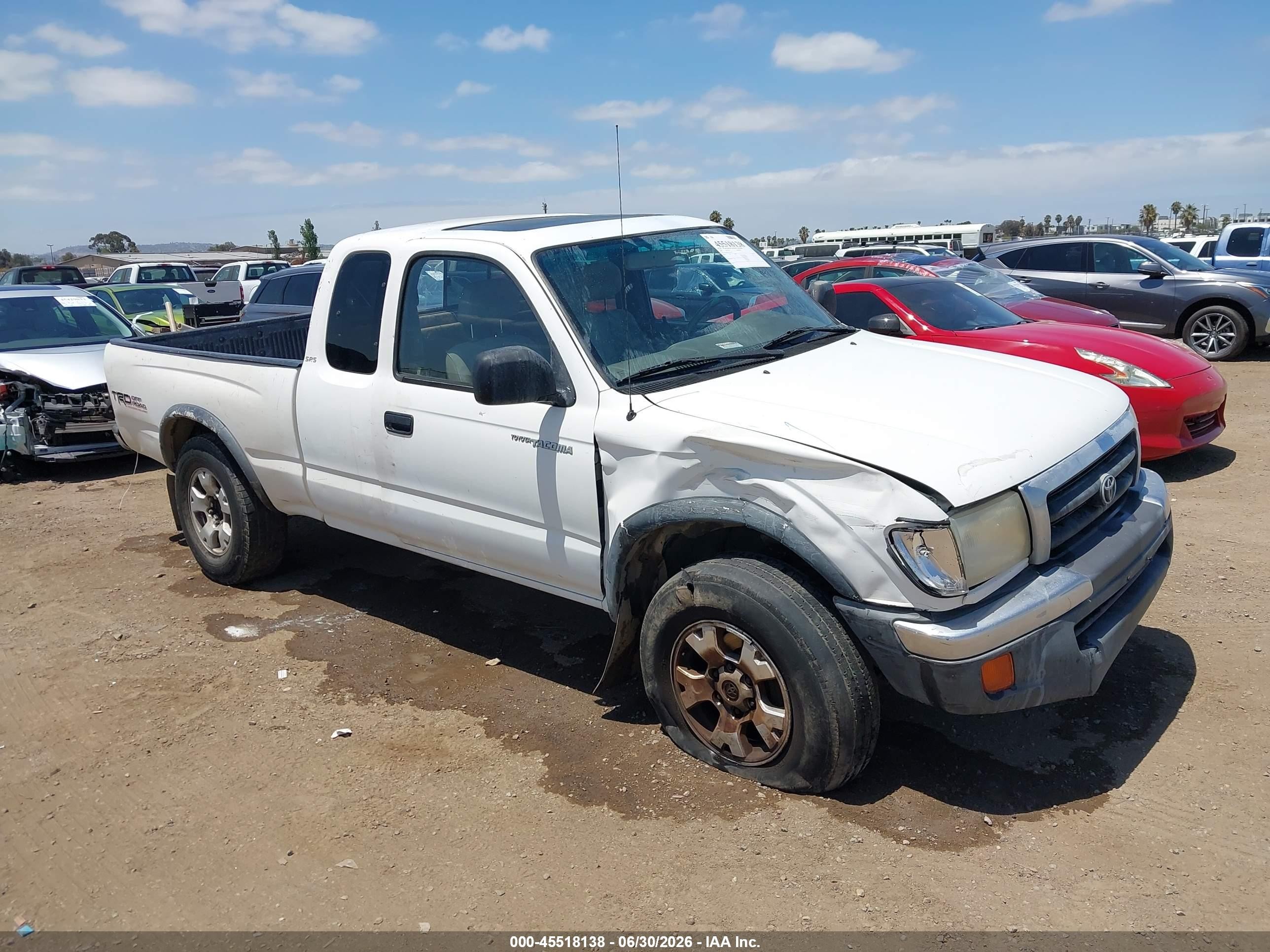 2000 Toyota Tacoma Prerunner V6 White vin: 4TASN92N2YZ581219