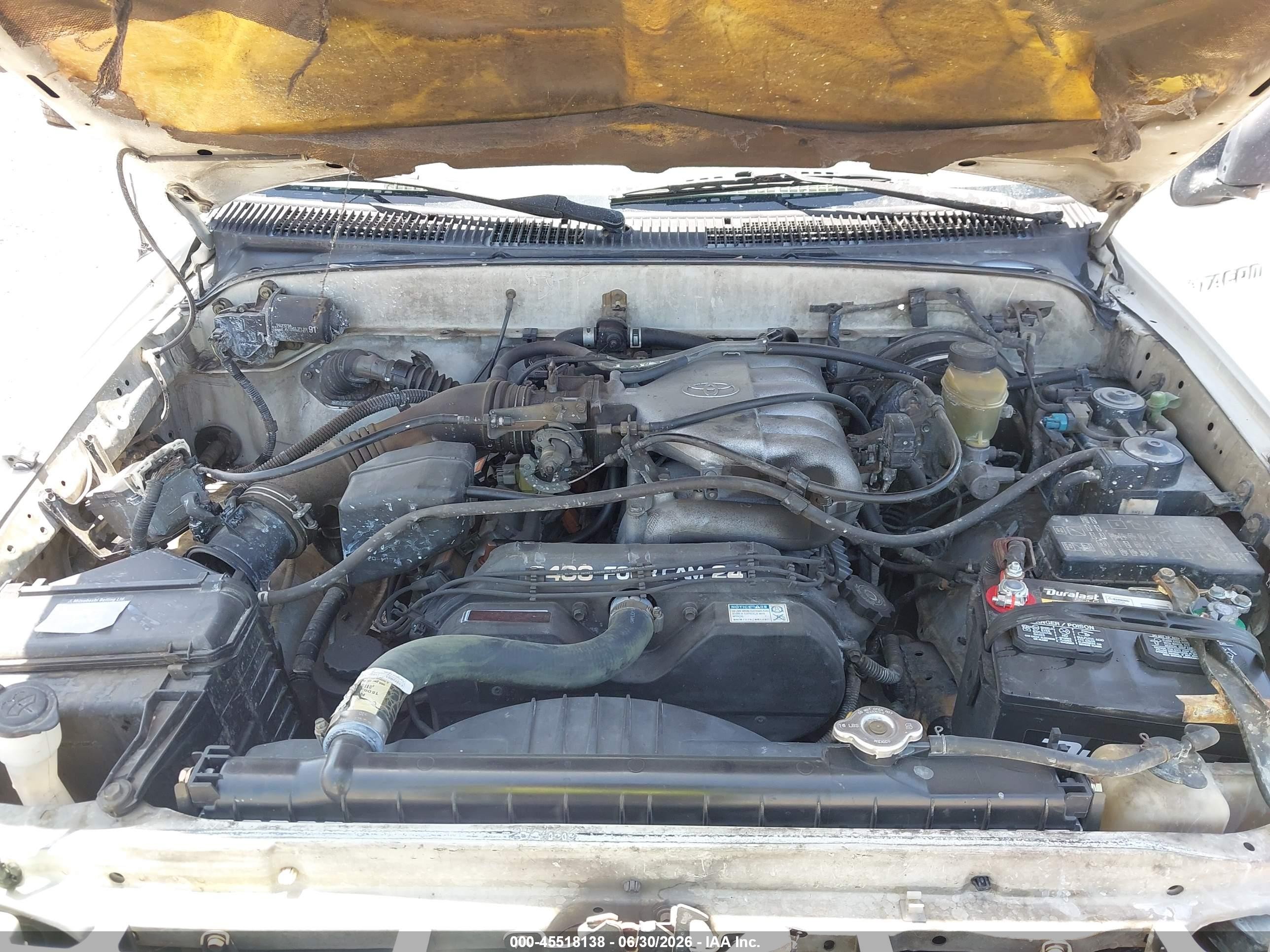 2000 Toyota Tacoma Prerunner V6 White vin: 4TASN92N2YZ581219