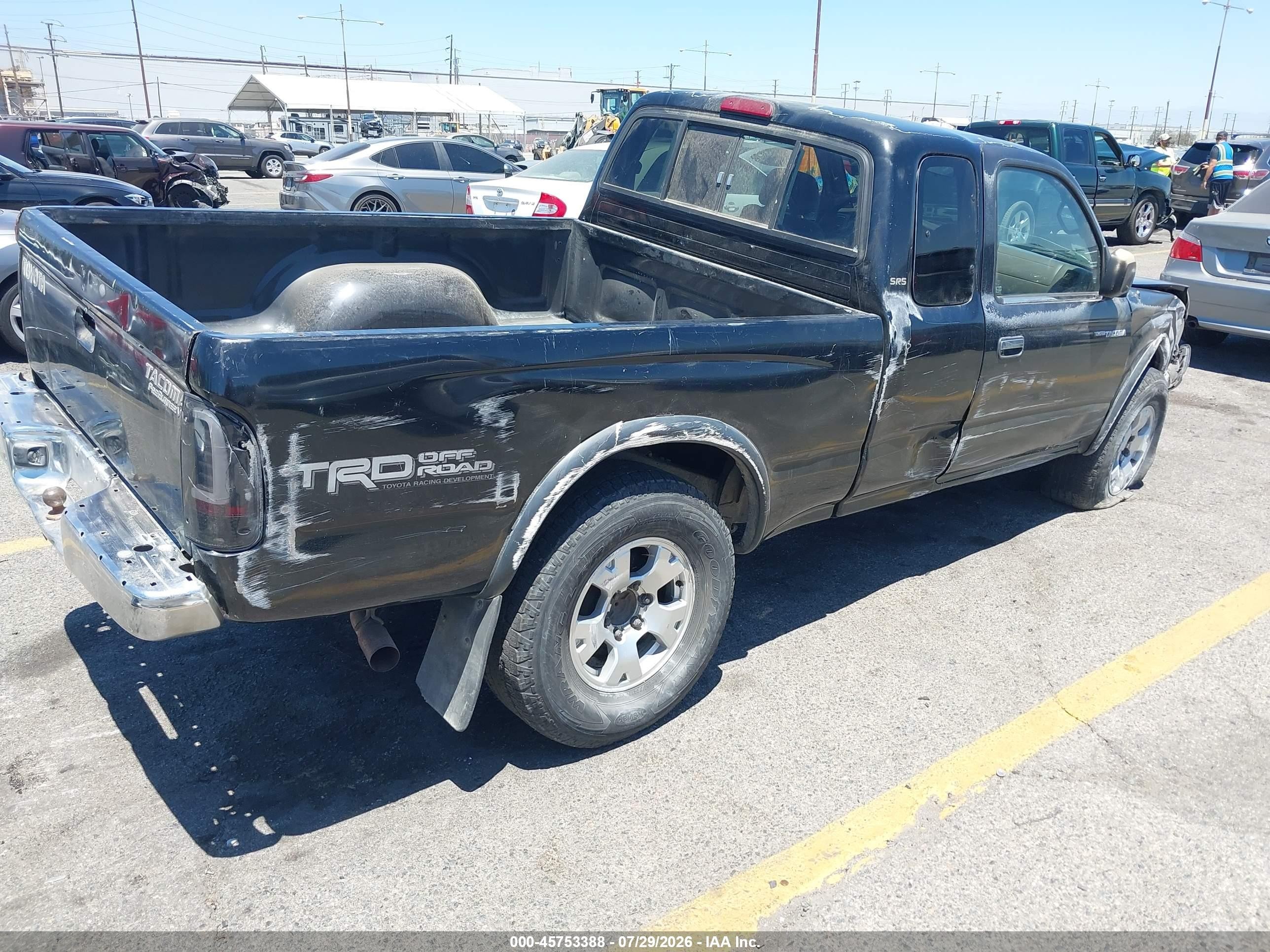2000 Toyota Tacoma Prerunner V6 Black vin: 4TASN92N3YZ612929