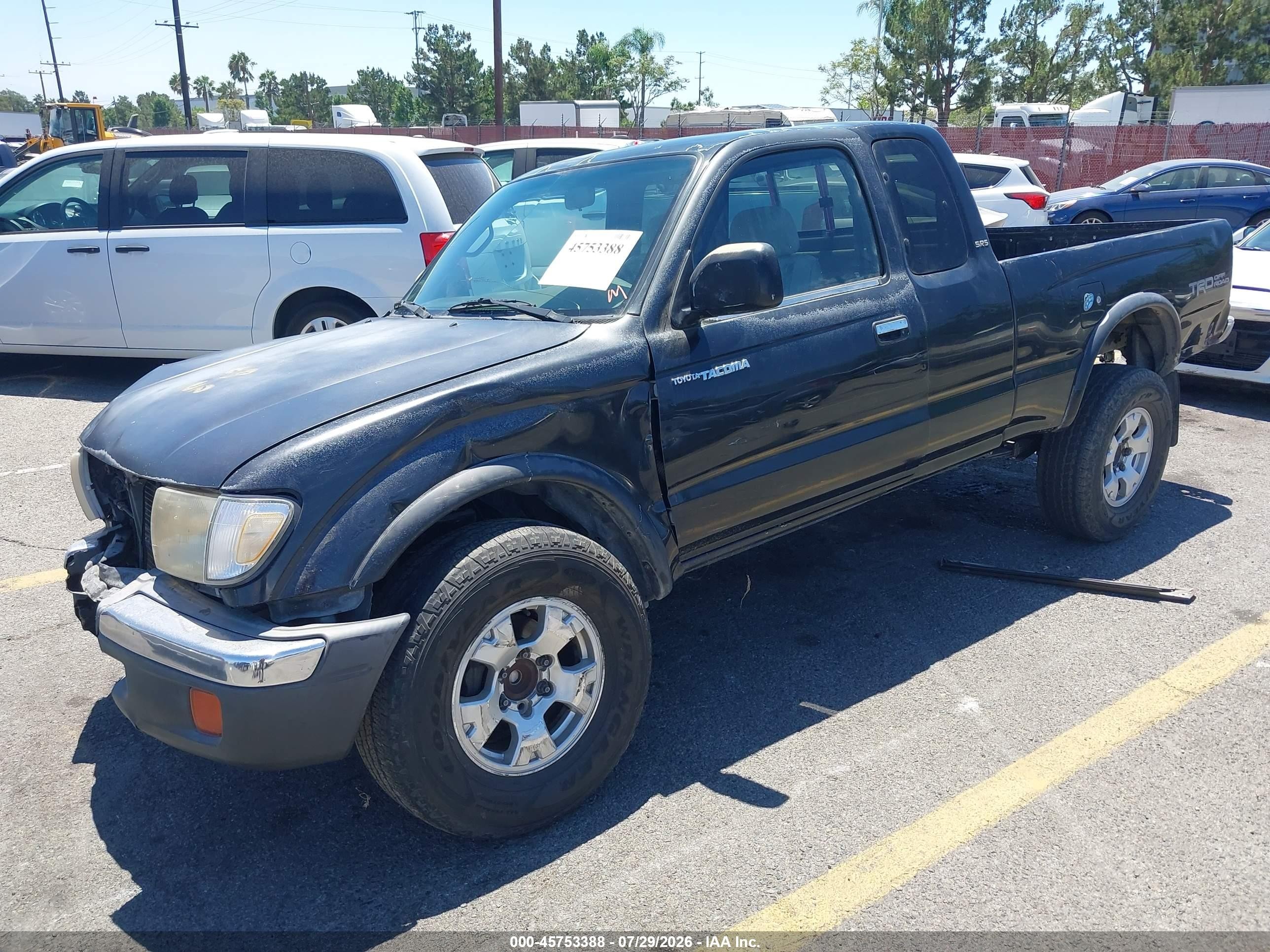 2000 Toyota Tacoma Prerunner V6 Black vin: 4TASN92N3YZ612929