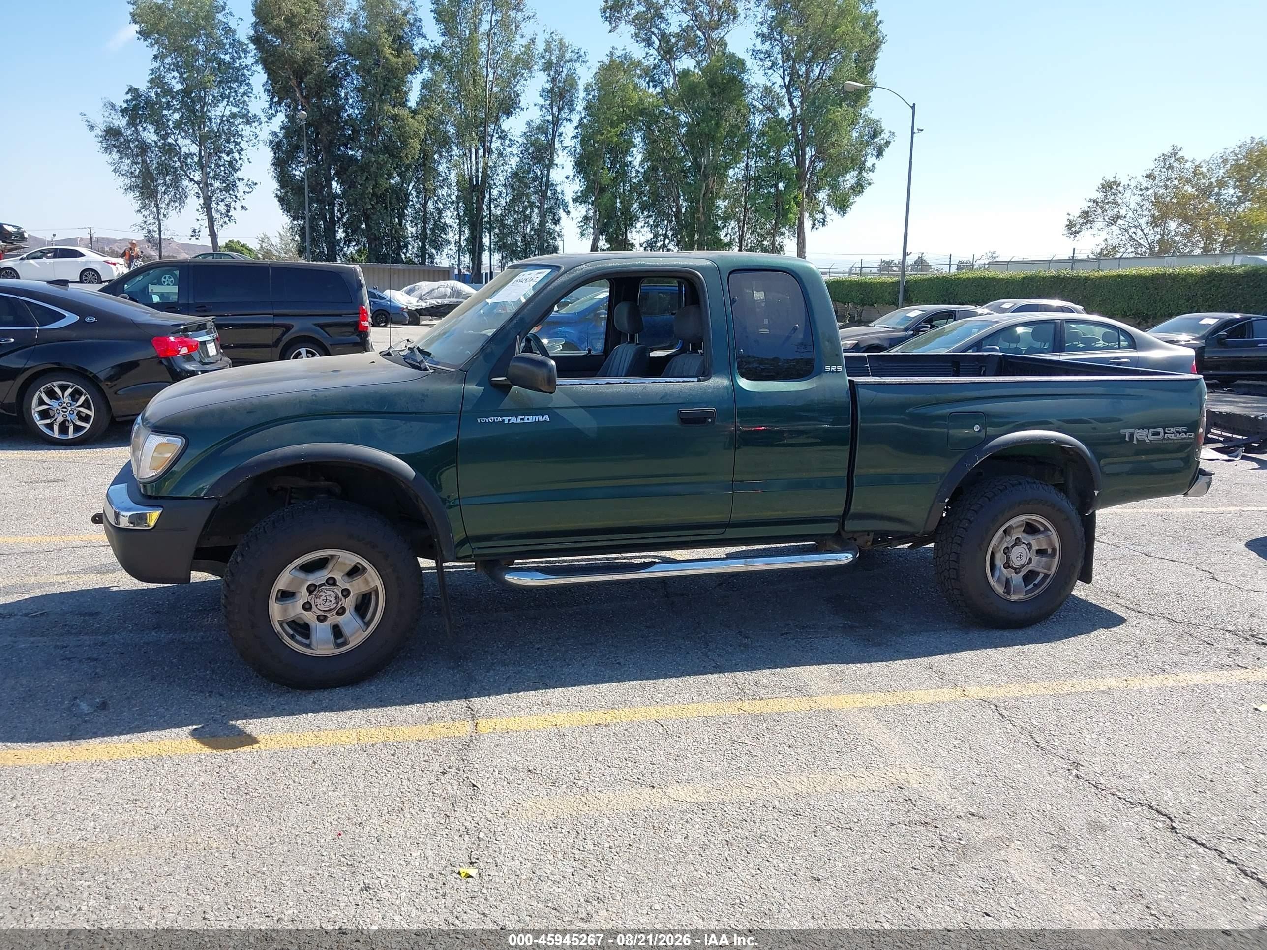 1999 Toyota Tacoma Prerunner V6 Green vin: 4TASN92N5XZ542526