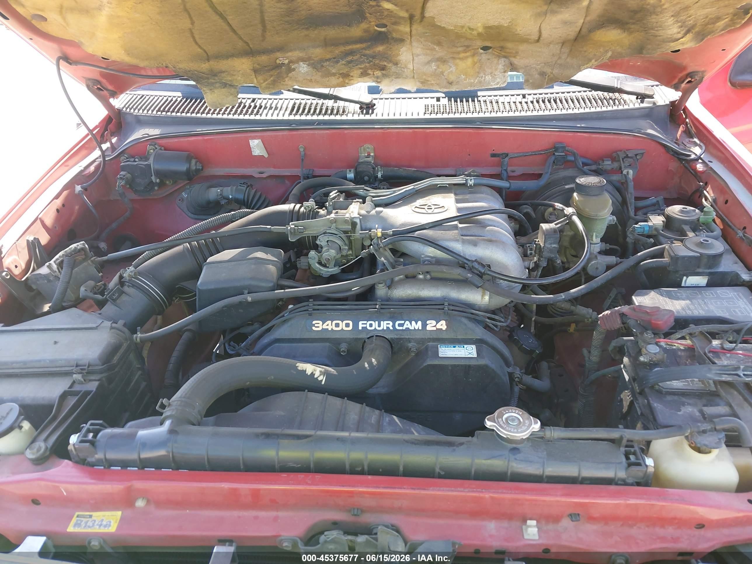 1999 Toyota Tacoma Prerunner V6 Red vin: 4TASN92N6XZ560758