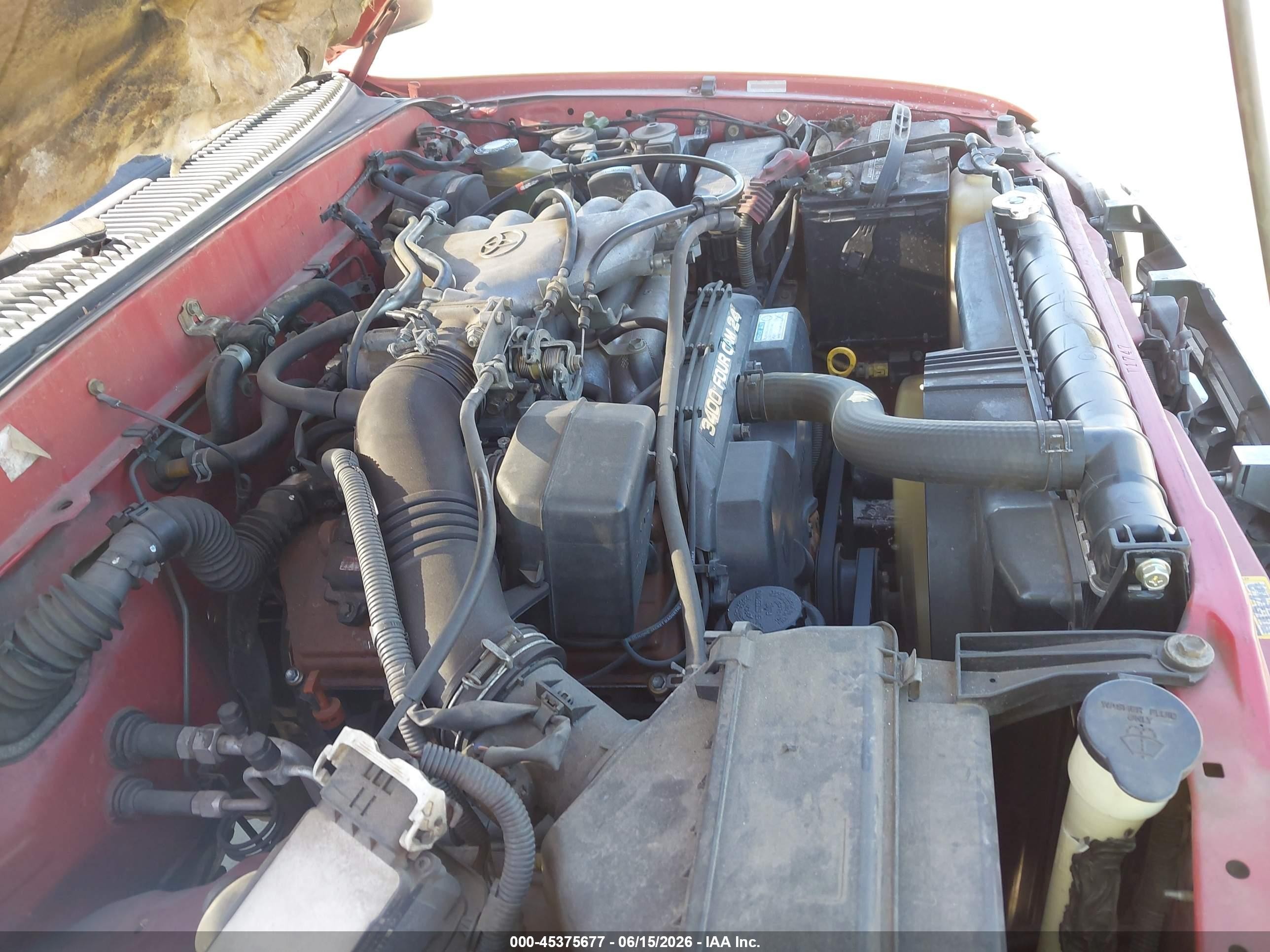 1999 Toyota Tacoma Prerunner V6 Red vin: 4TASN92N6XZ560758