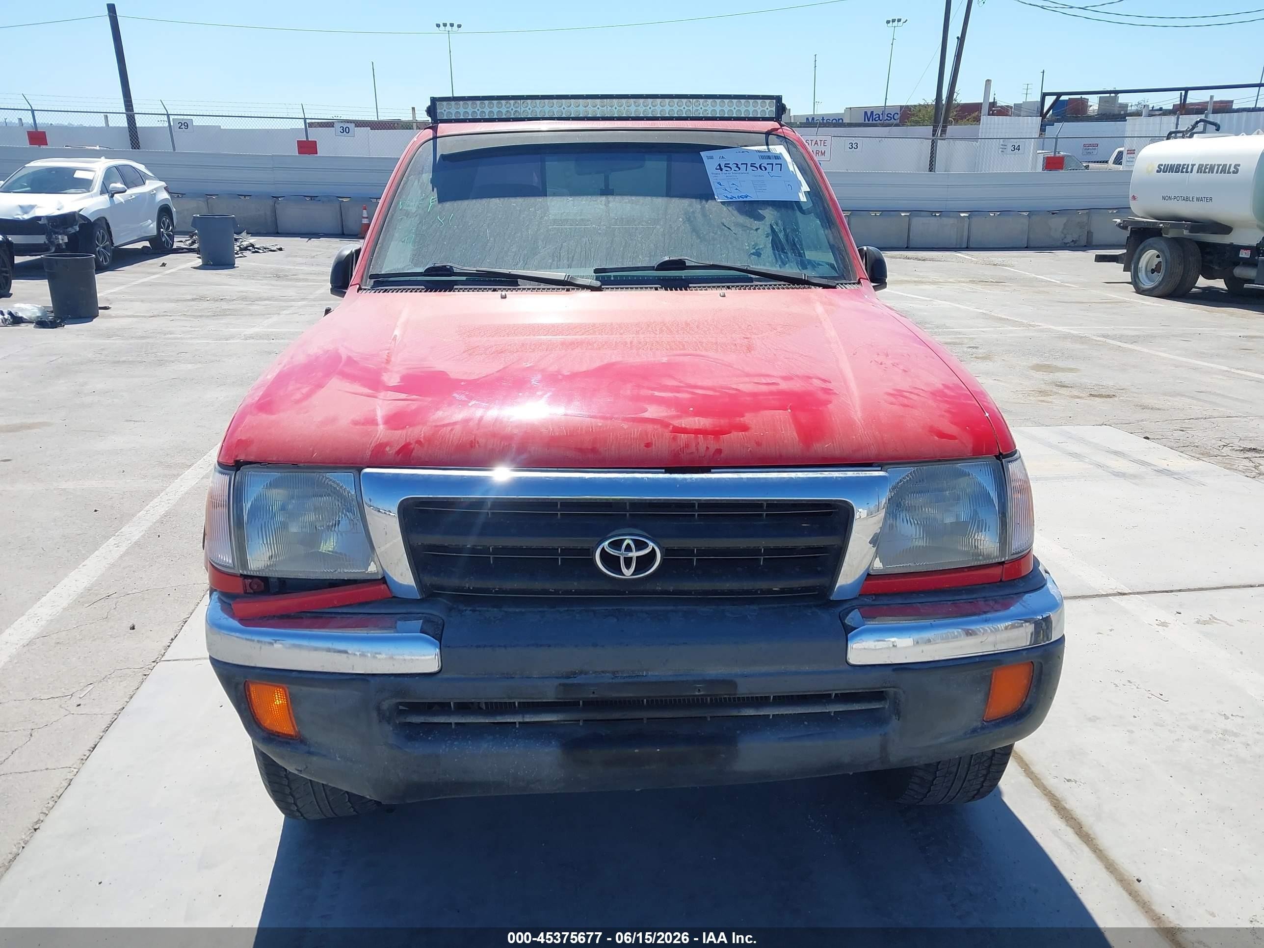 1999 Toyota Tacoma Prerunner V6 Red vin: 4TASN92N6XZ560758