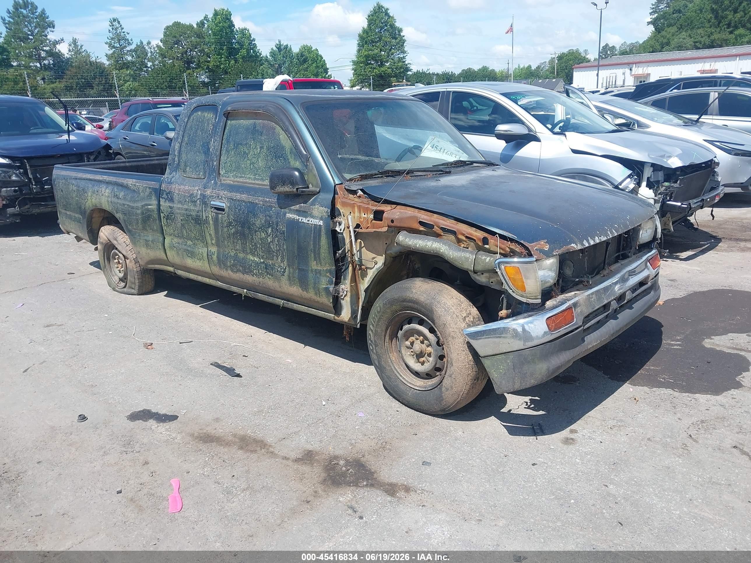 1996 Toyota Tacoma Xtracab Green vin: 4TAVL52N1TZ193709