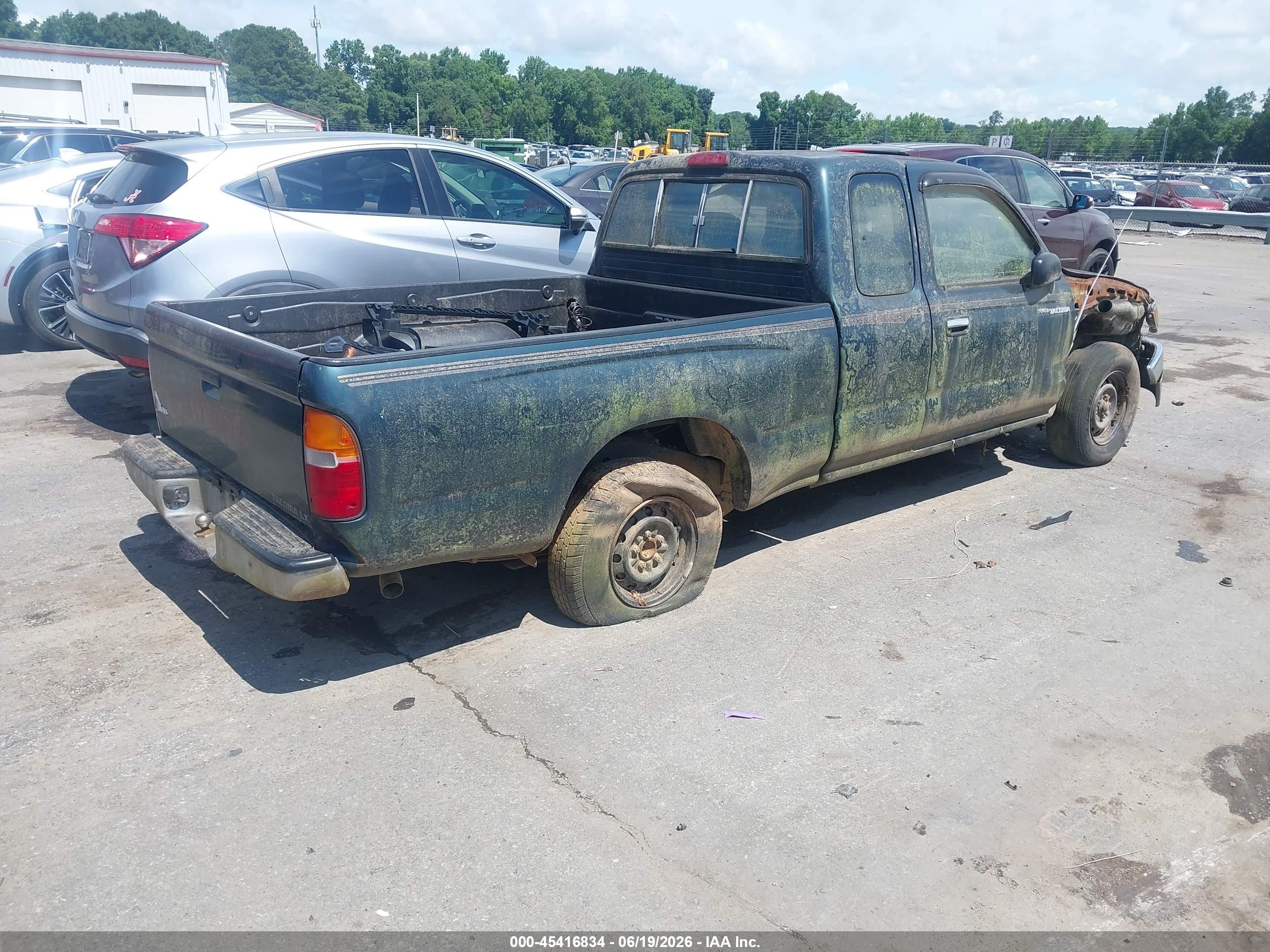 1996 Toyota Tacoma Xtracab Green vin: 4TAVL52N1TZ193709