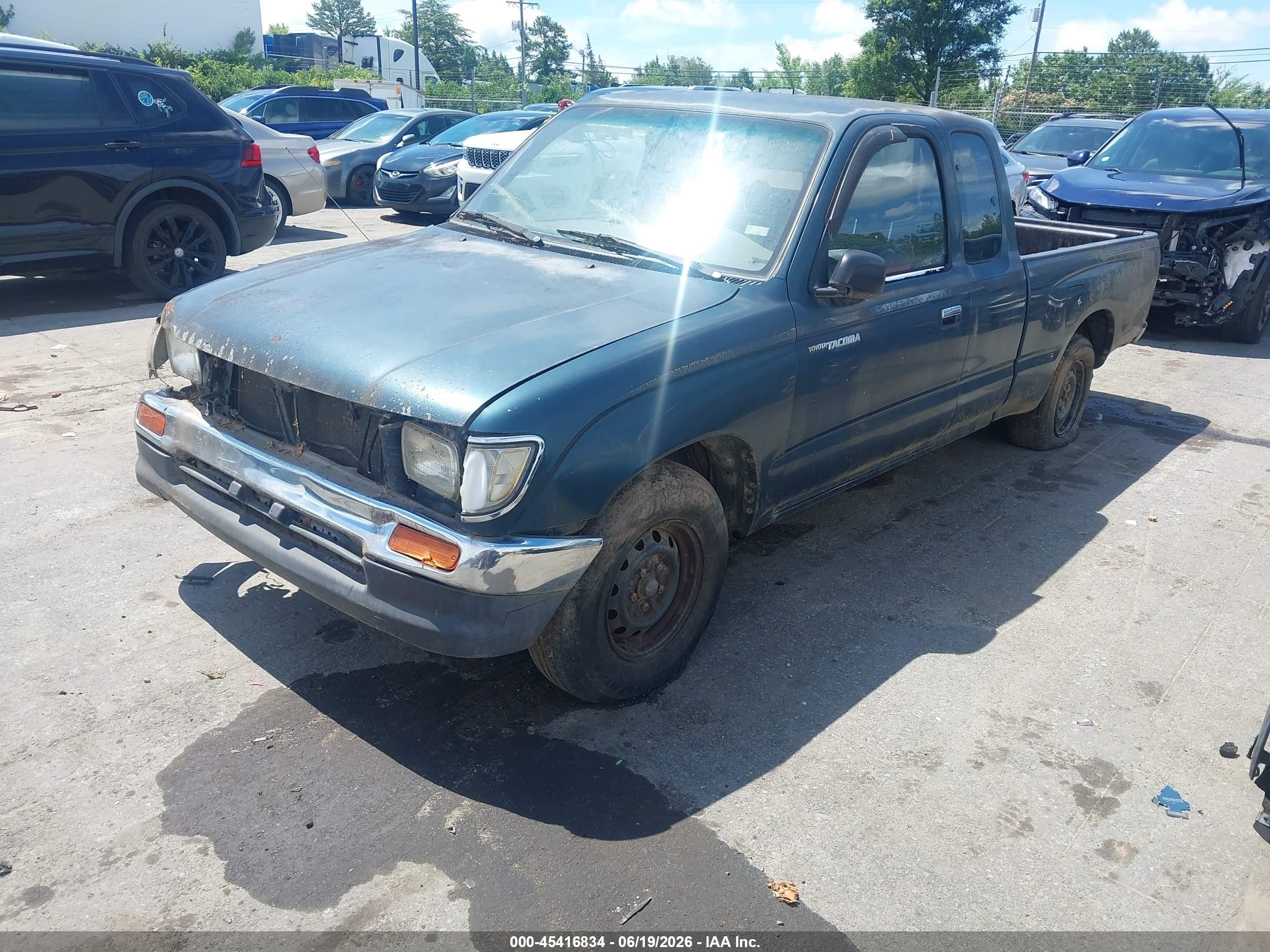 1996 Toyota Tacoma Xtracab Green vin: 4TAVL52N1TZ193709