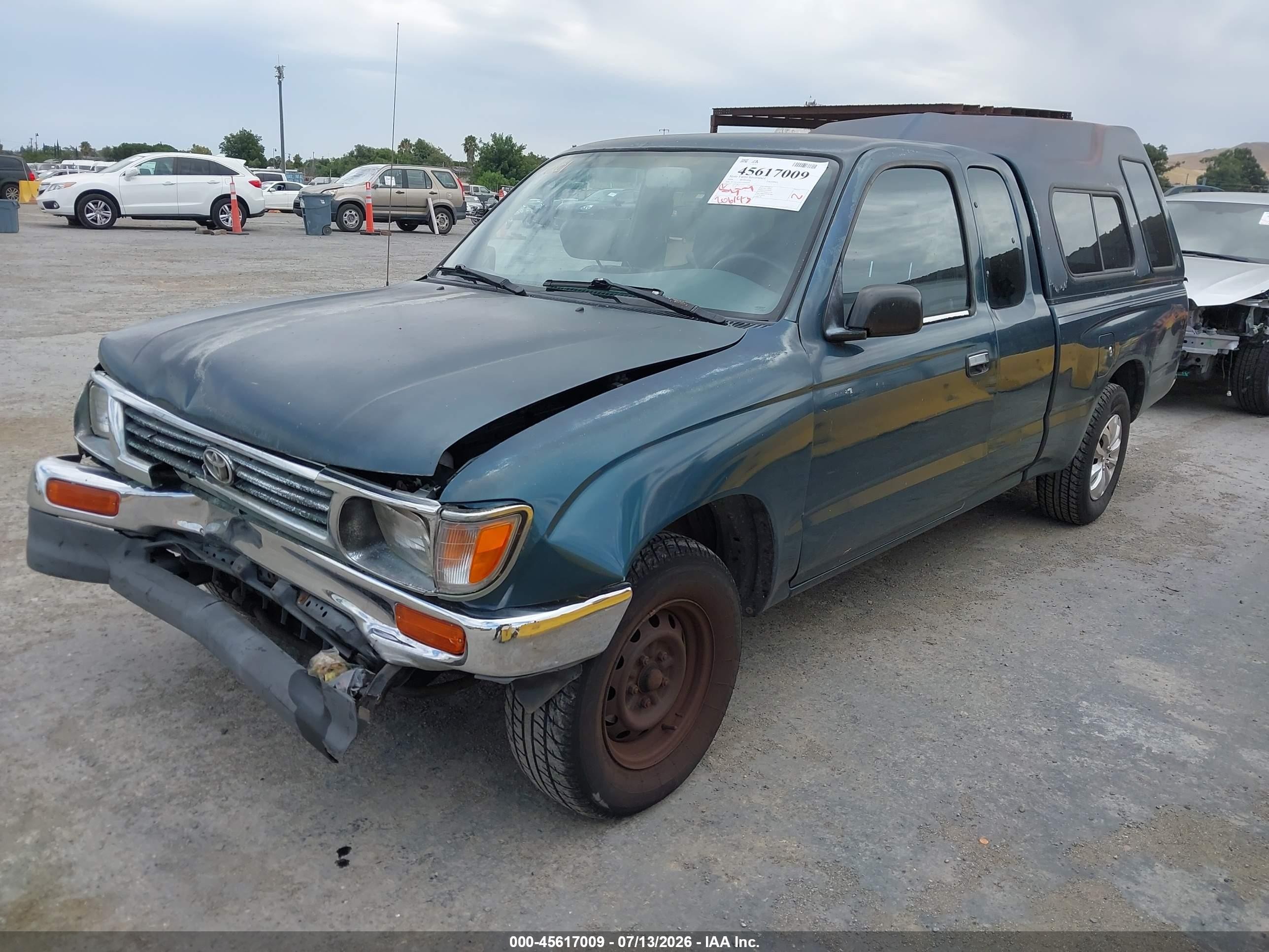 1996 Toyota Tacoma Xtracab Зеленый vin: 4TAVL52N2TZ101829