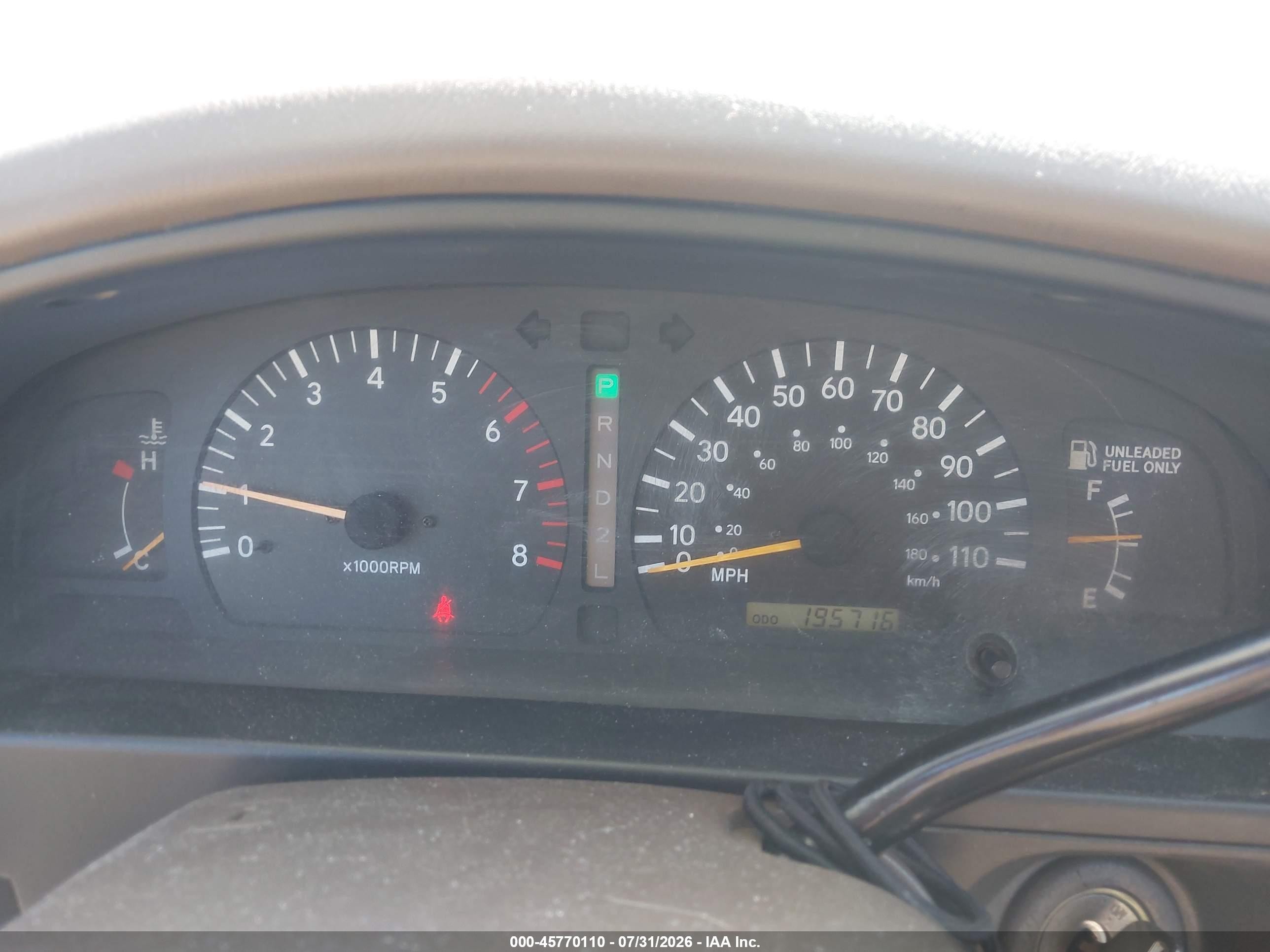 1998 Toyota Tacoma   Burgundy vin: 4TAVL52N4WZ007844