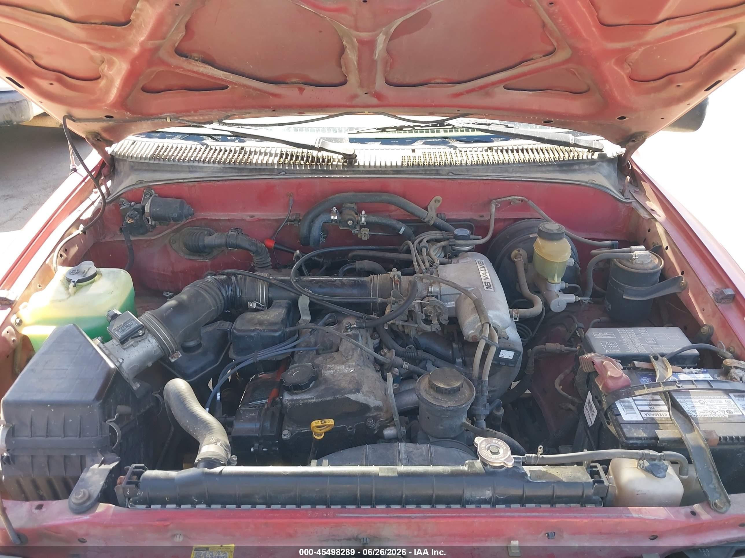 1997 Toyota Tacoma   Red vin: 4TAVL52N6VZ313488