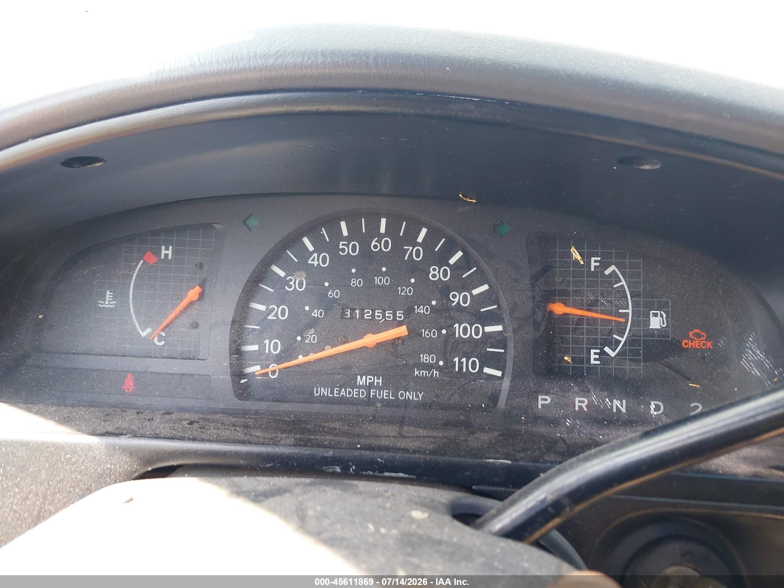 1998 Toyota Tacoma   Burgundy vin: 4TAVL52N6WZ075403
