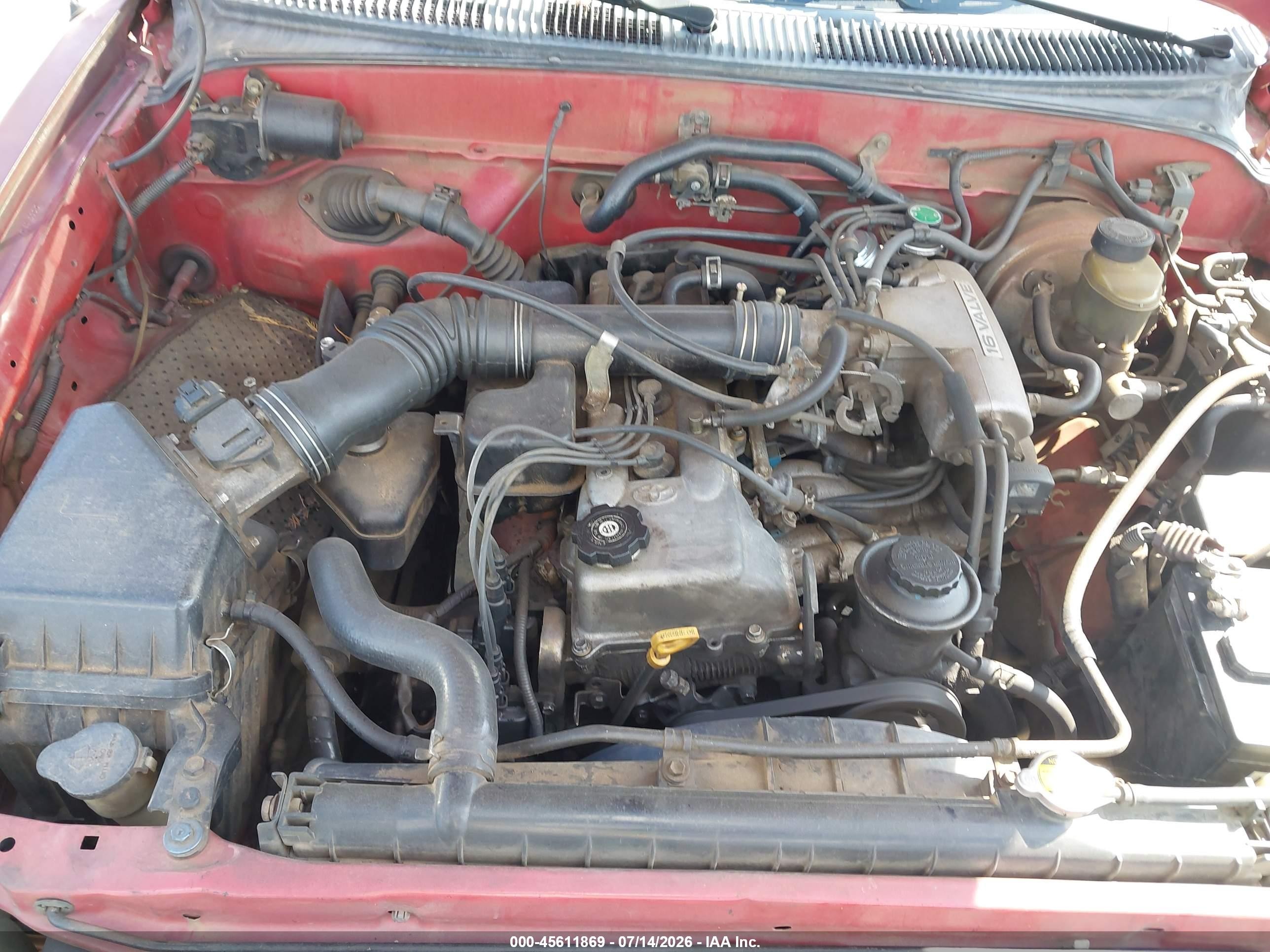 1998 Toyota Tacoma   Burgundy vin: 4TAVL52N6WZ075403