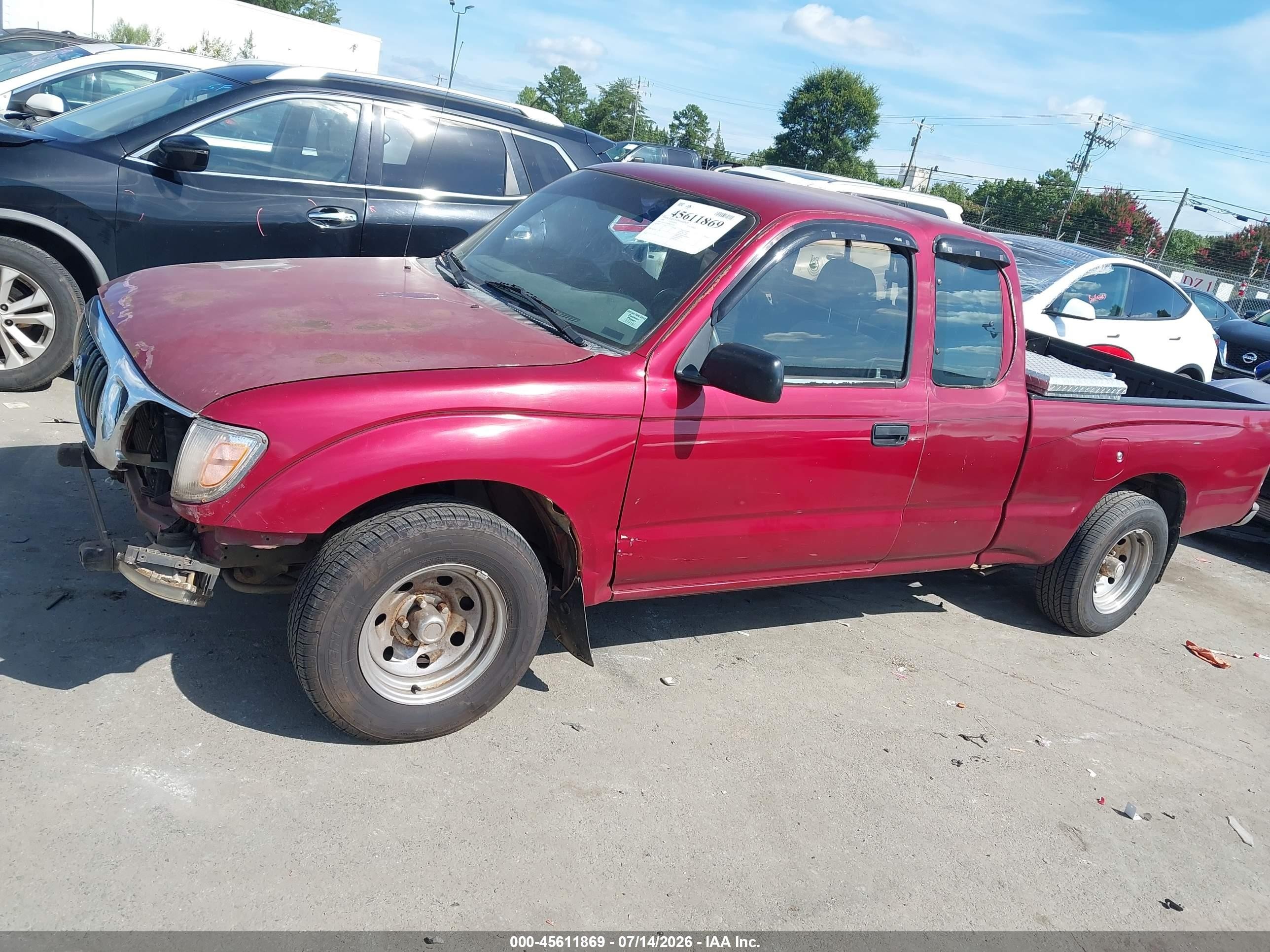 1998 Toyota Tacoma   Burgundy vin: 4TAVL52N6WZ075403