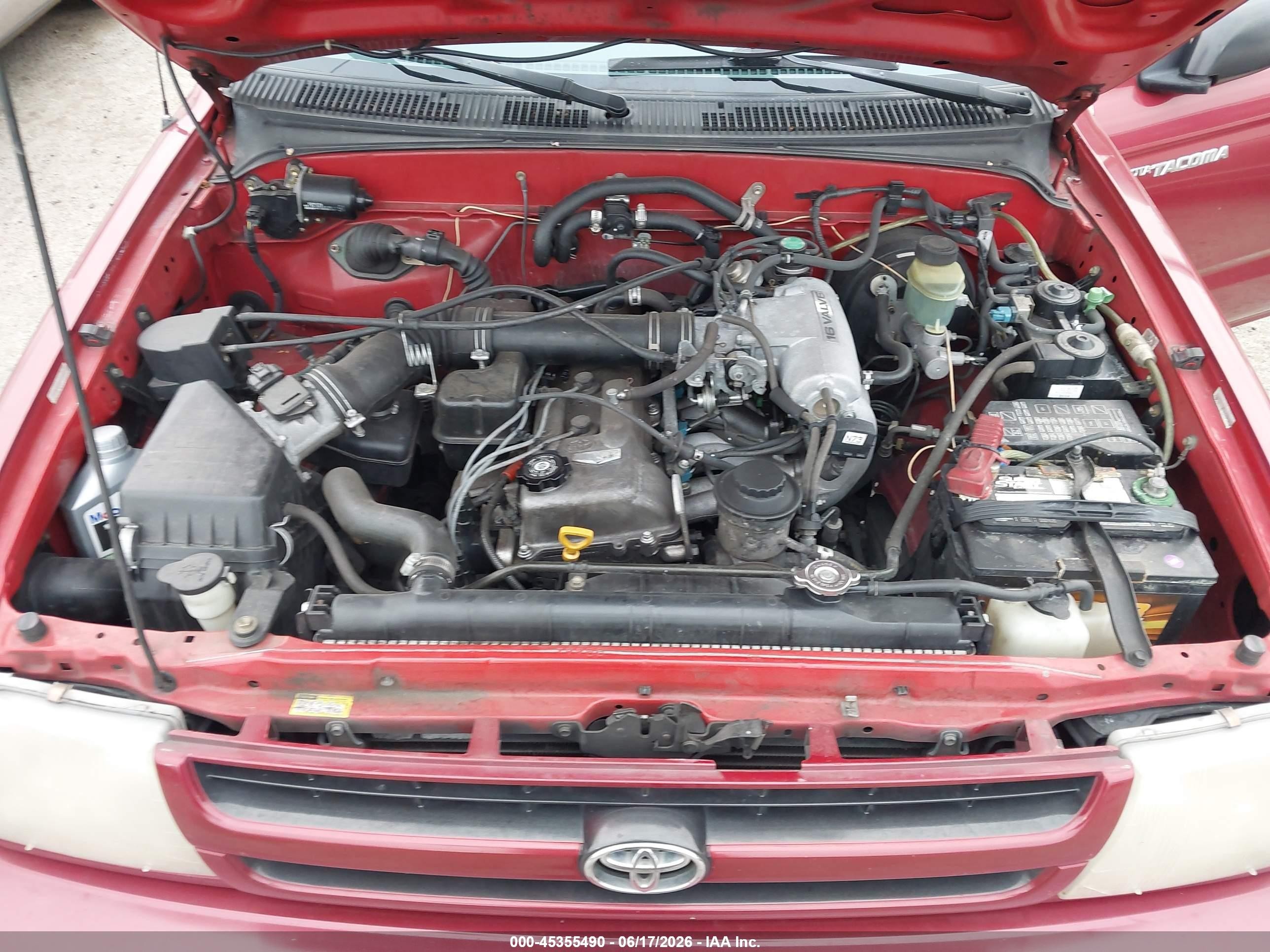 1999 Toyota Tacoma   Red vin: 4TAVL52N7XZ453875