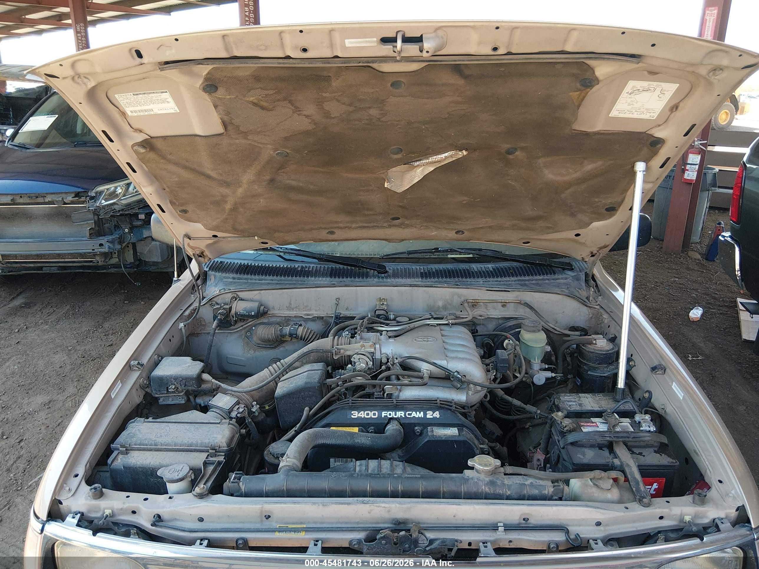 1996 Toyota Tacoma Xtracab Gold vin: 4TAVN52N9TZ220102