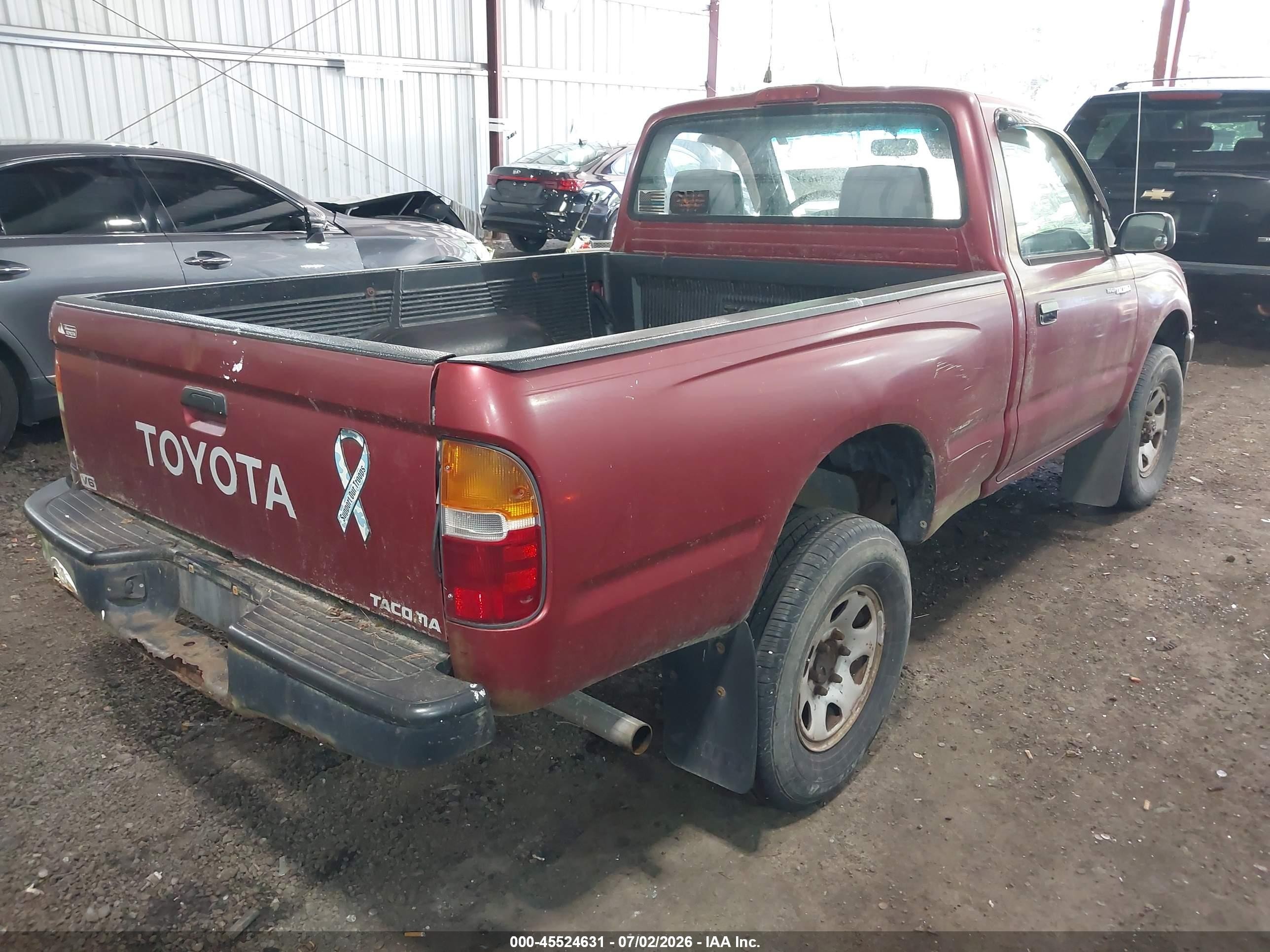 1995 Toyota Tacoma   Red vin: 4TAVN61F5SZ034605