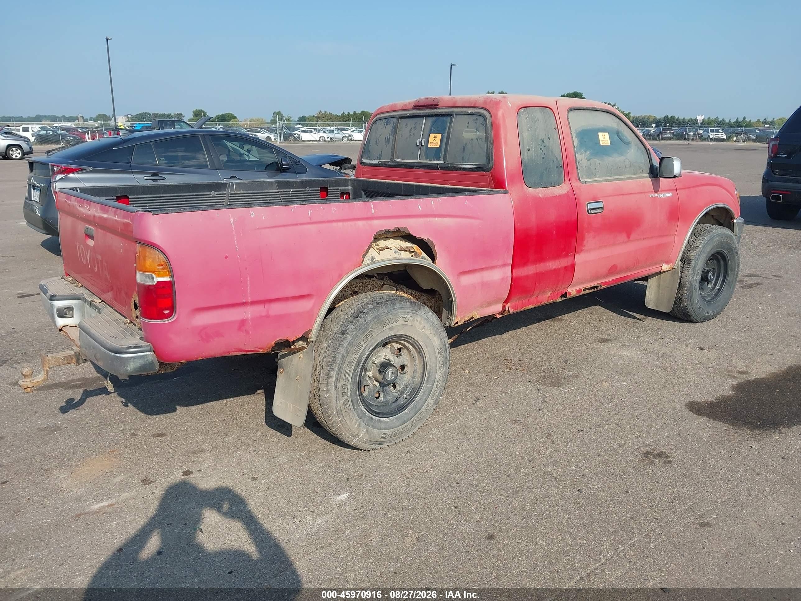 1995 Toyota Tacoma Xtracab Sr5 Red vin: 4TAVN73K4SZ059205