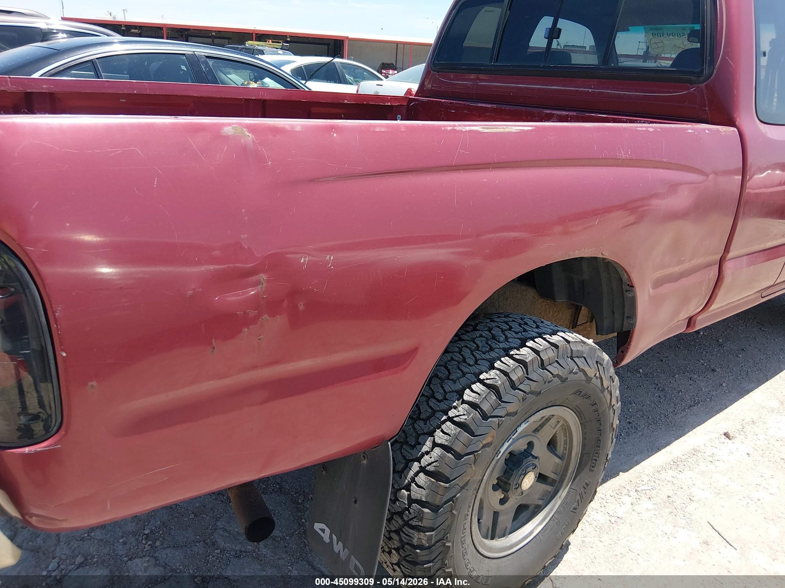 1997 Toyota Tacoma   Red vin: 4TAWM72N1VZ271910