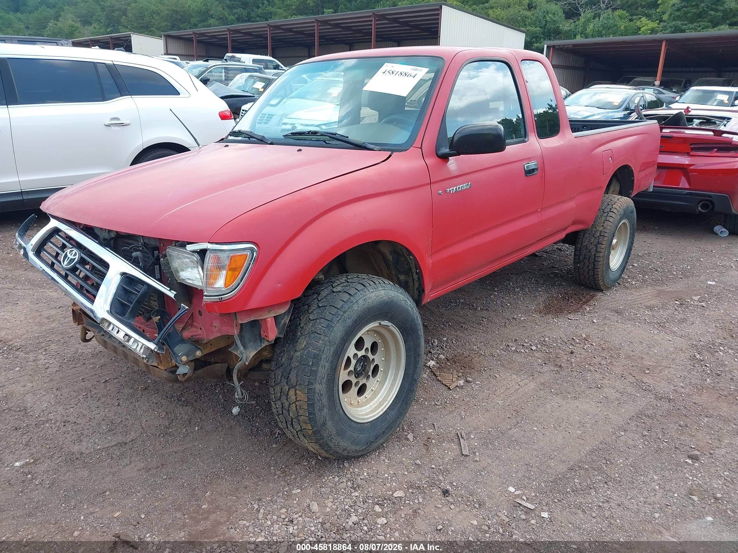 1997 Toyota Tacoma   Red vin: 4TAWM72N2VZ241976