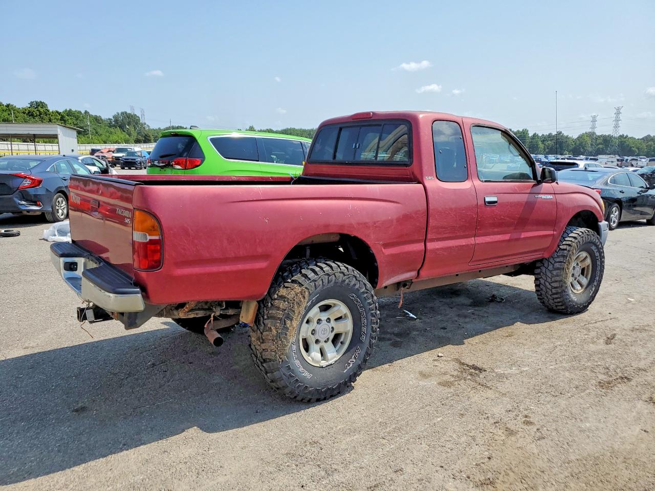 1999 Toyota Tacoma Base Burgundy vin: 4TAWM72N3XZ401673