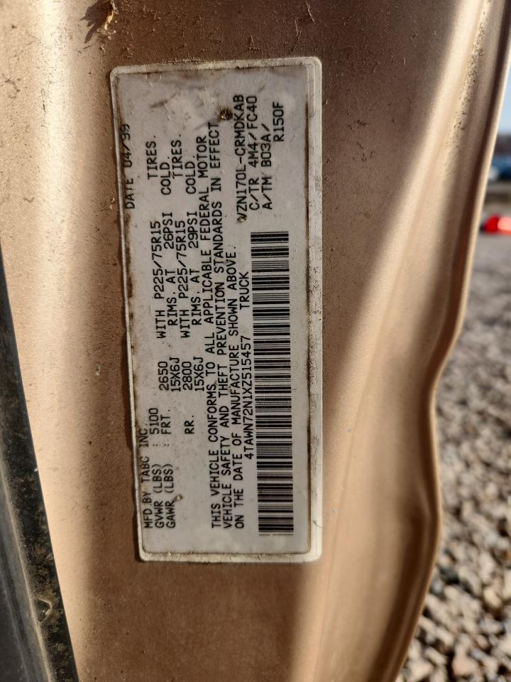 1999 Toyota Tacoma V6 Tan vin: 4TAWN72N1XZ515457