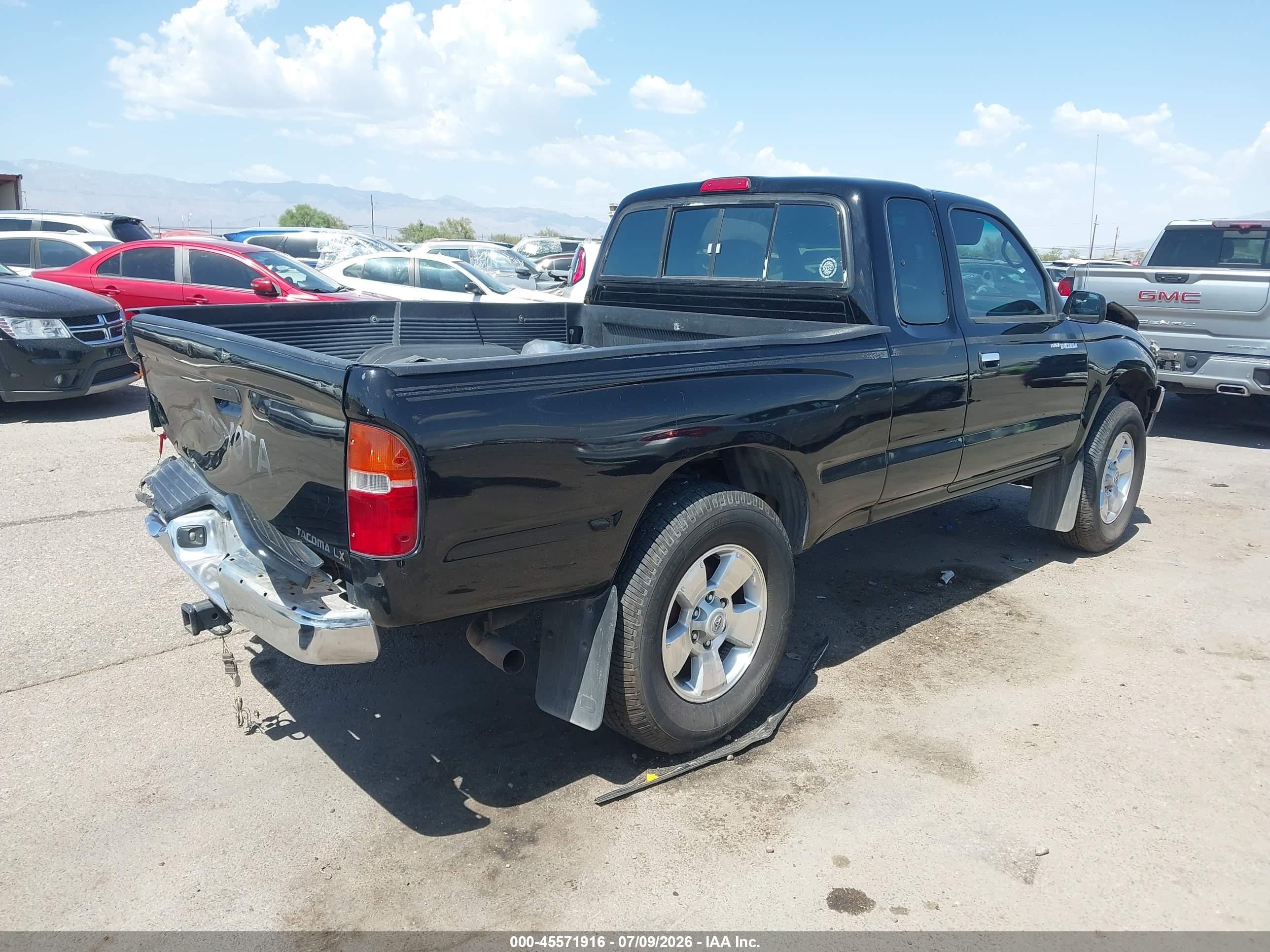 1996 Toyota Tacoma Xtracab Black vin: 4TAWN72N2TZ116275
