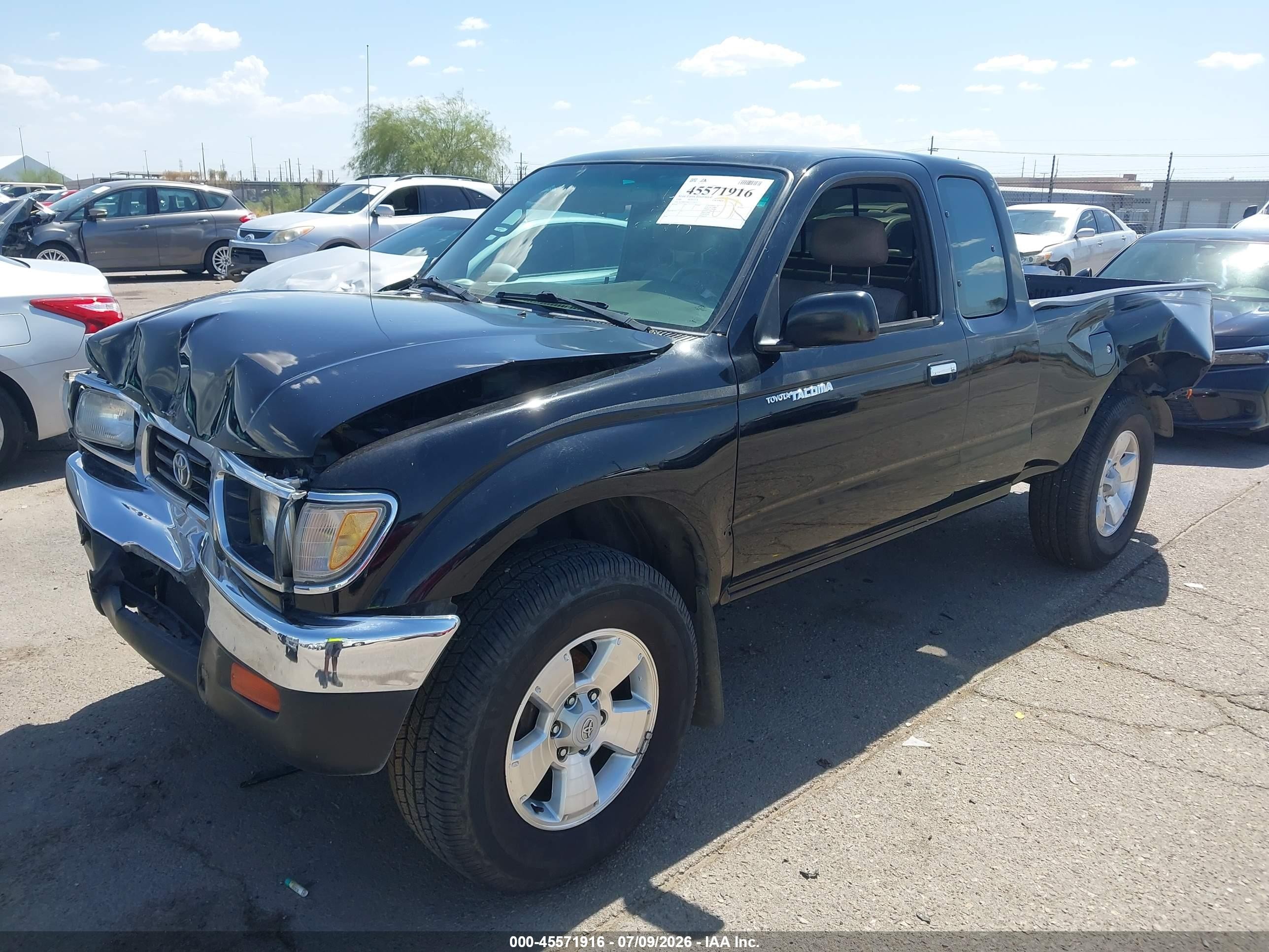 1996 Toyota Tacoma Xtracab Black vin: 4TAWN72N2TZ116275