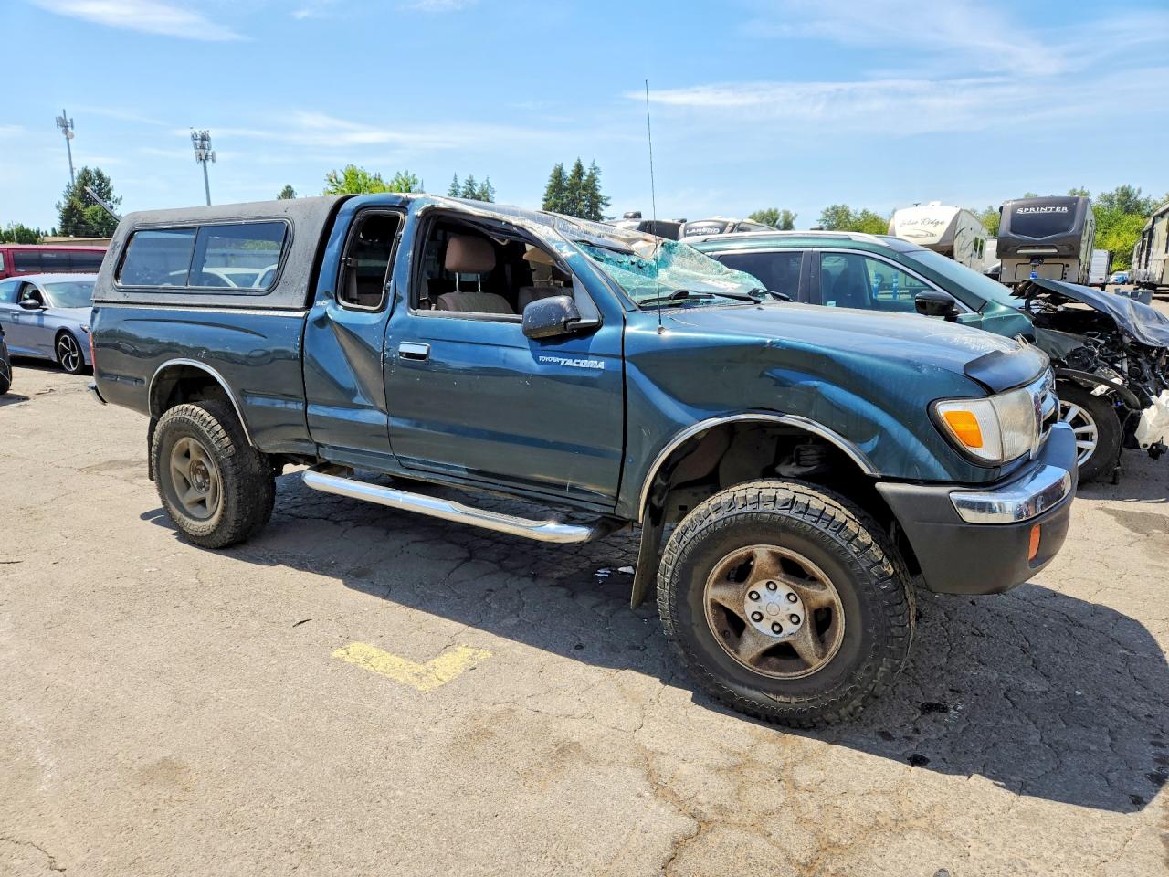 1998 Toyota Tacoma Xtracab Green vin: 4TAWN72N3WZ088667