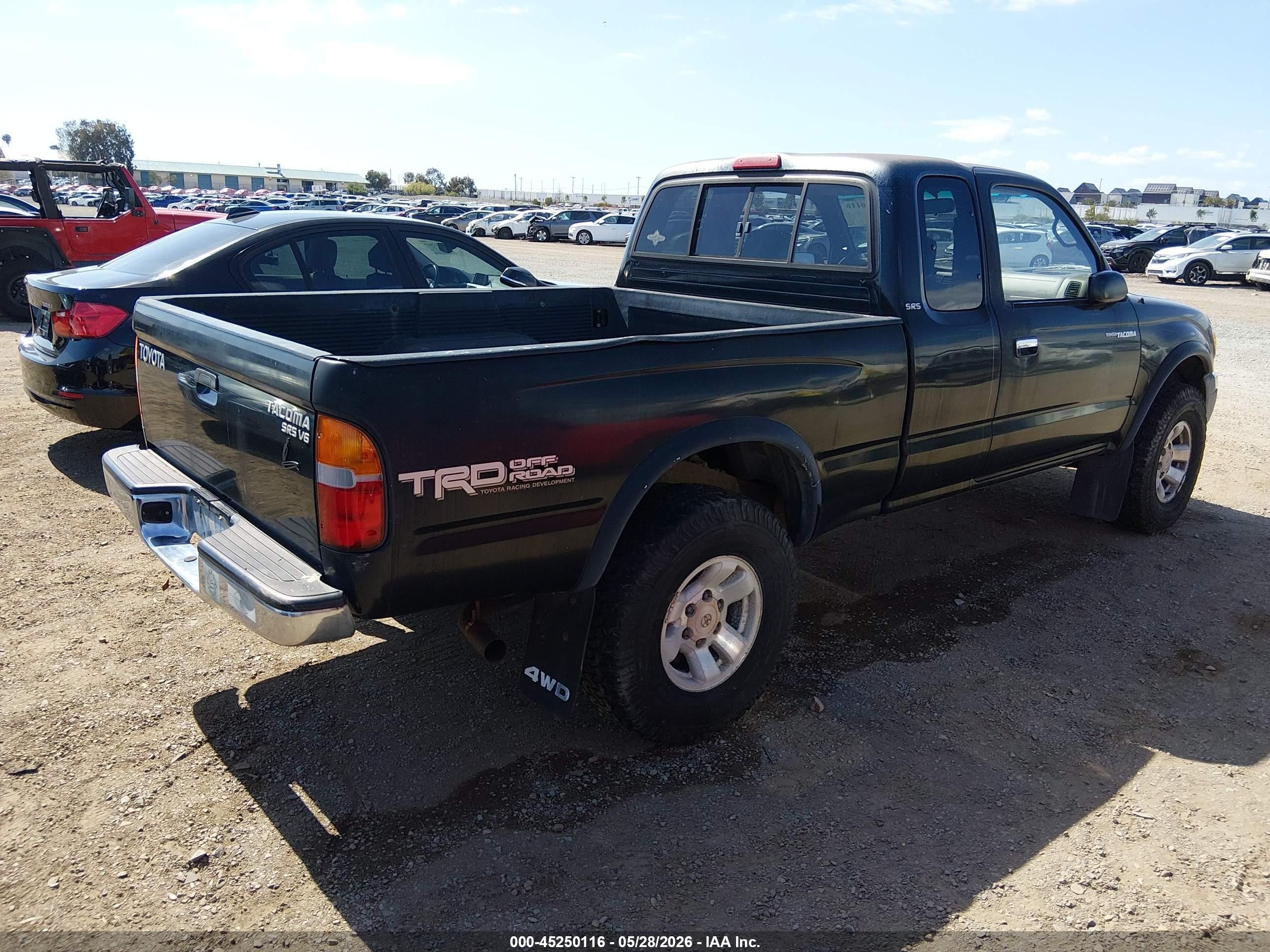 1999 Toyota Tacoma   Black vin: 4TAWN72N3XZ455617