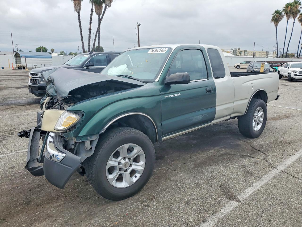 2000 Toyota Tacoma Xtracab Silver vin: 4TAWN72N3YZ598410