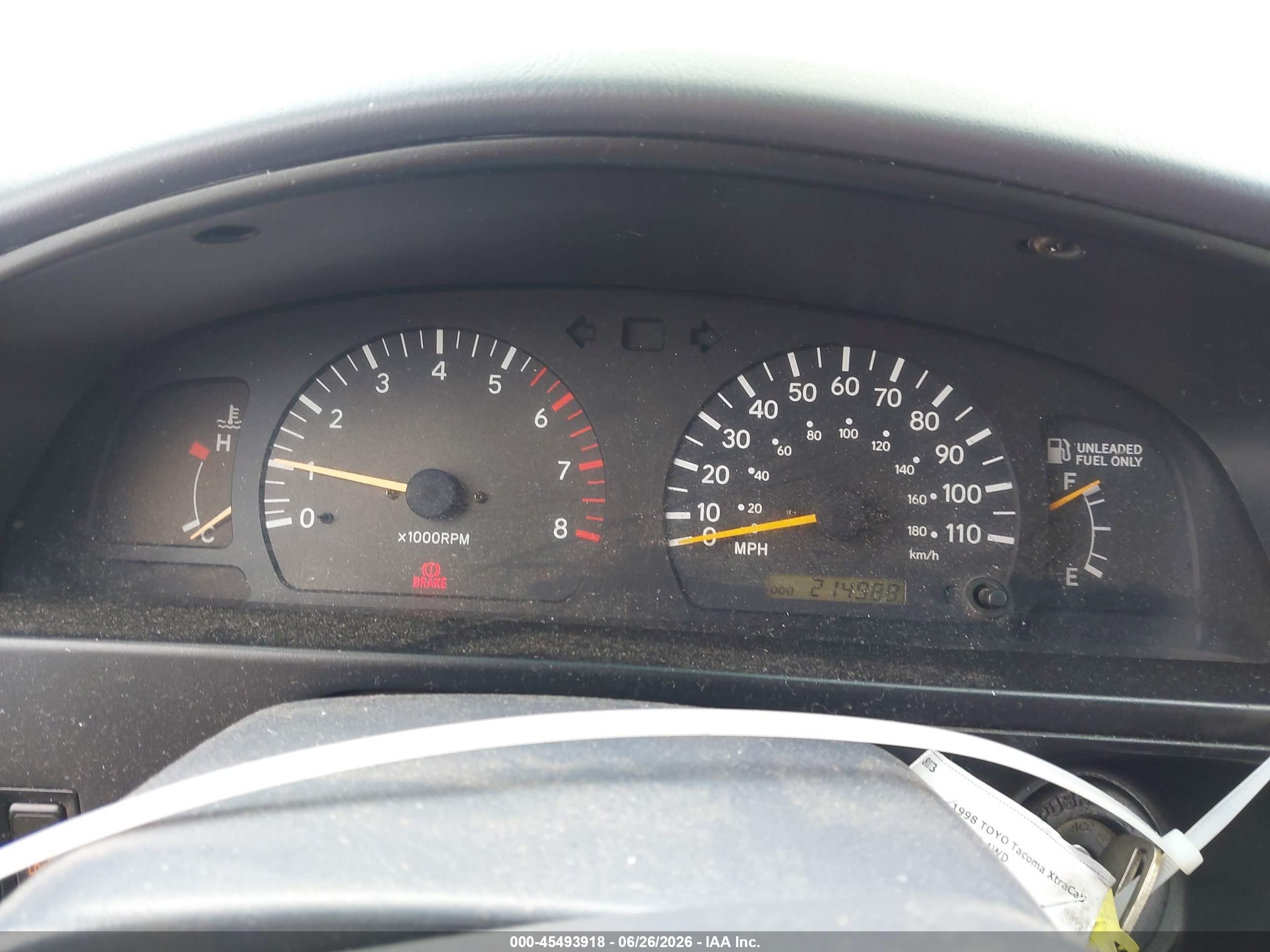 1998 Toyota Tacoma Base V6 Синий vin: 4TAWN72N5WZ160873