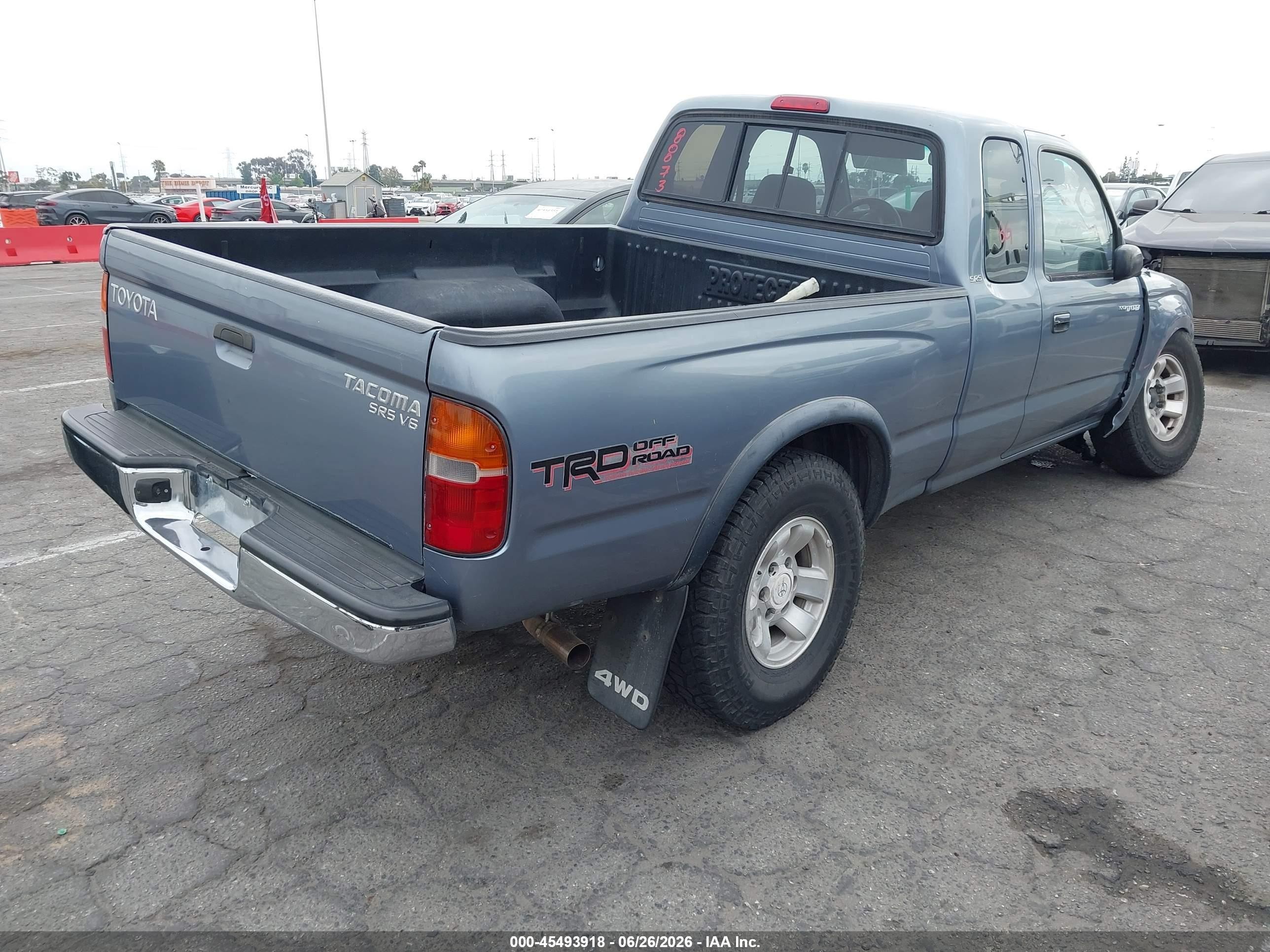 1998 Toyota Tacoma Base V6 Синий vin: 4TAWN72N5WZ160873