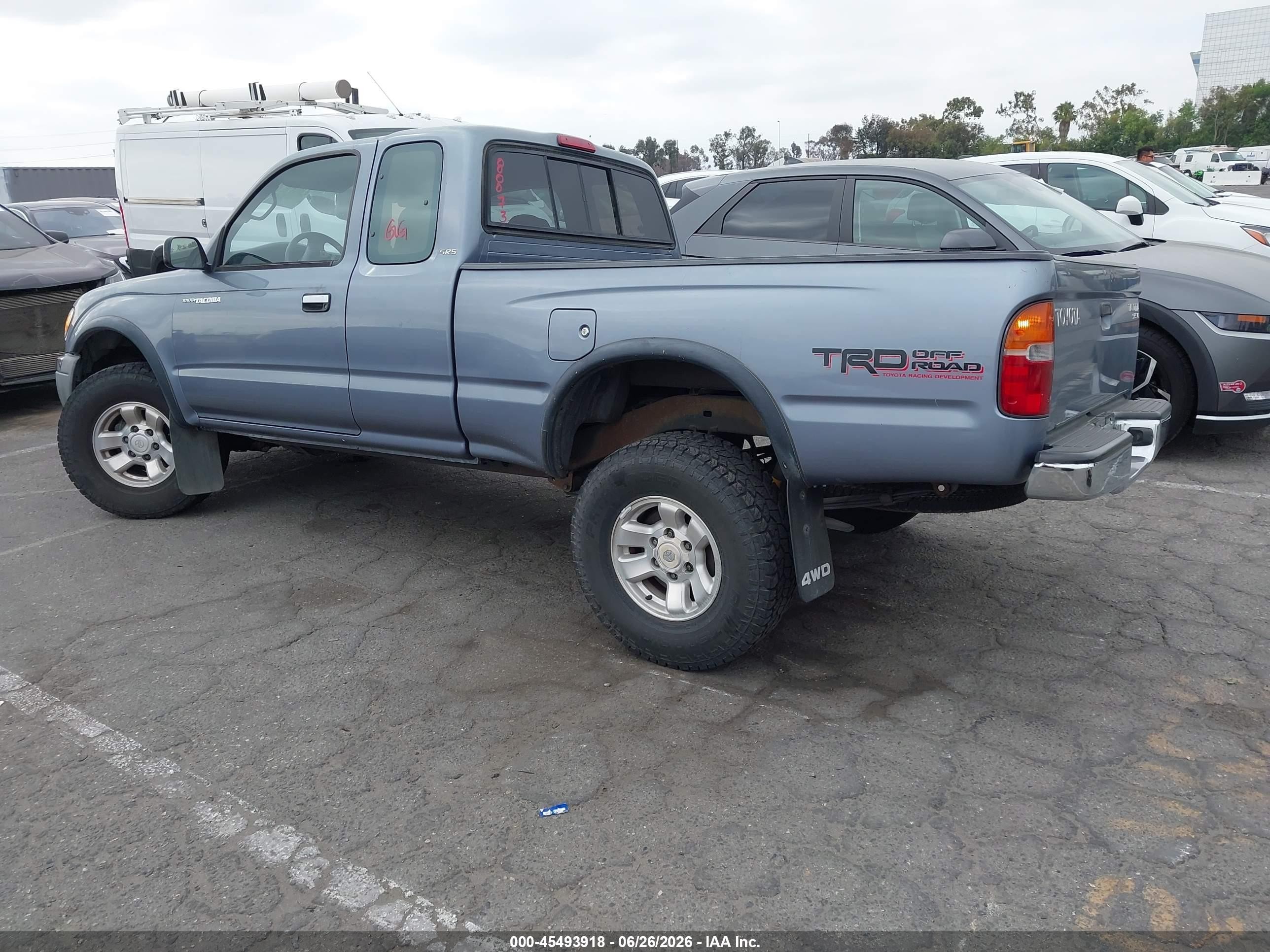 1998 Toyota Tacoma Base V6 Синий vin: 4TAWN72N5WZ160873