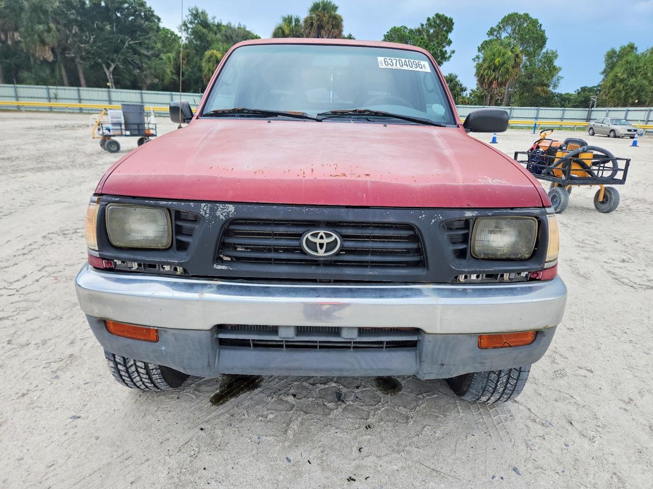 1997 Toyota Tacoma V6 Red vin: 4TAWN72N6VZ223753
