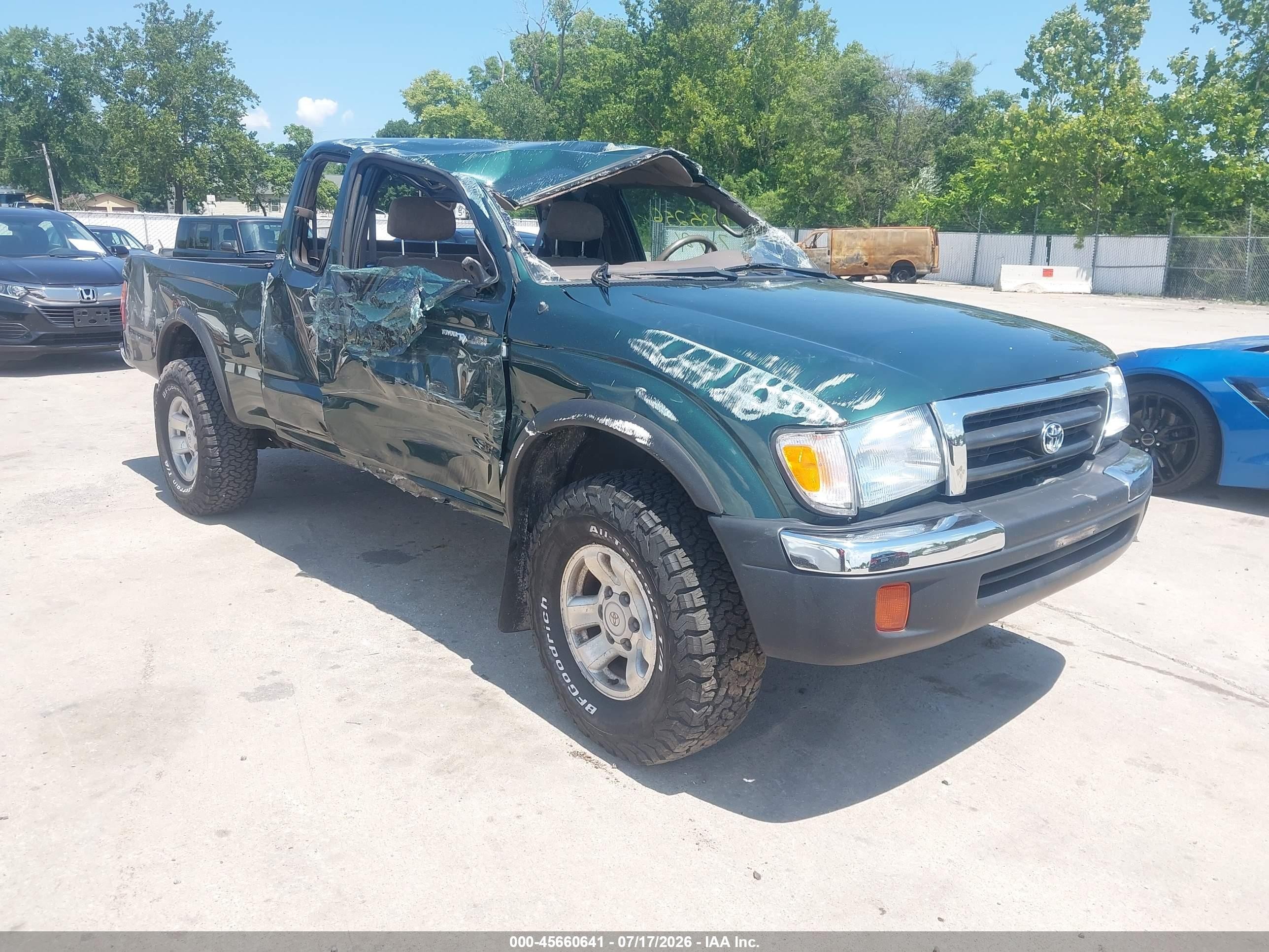 2000 Toyota Tacoma Base V6 Зеленый vin: 4TAWN72N8YZ575821