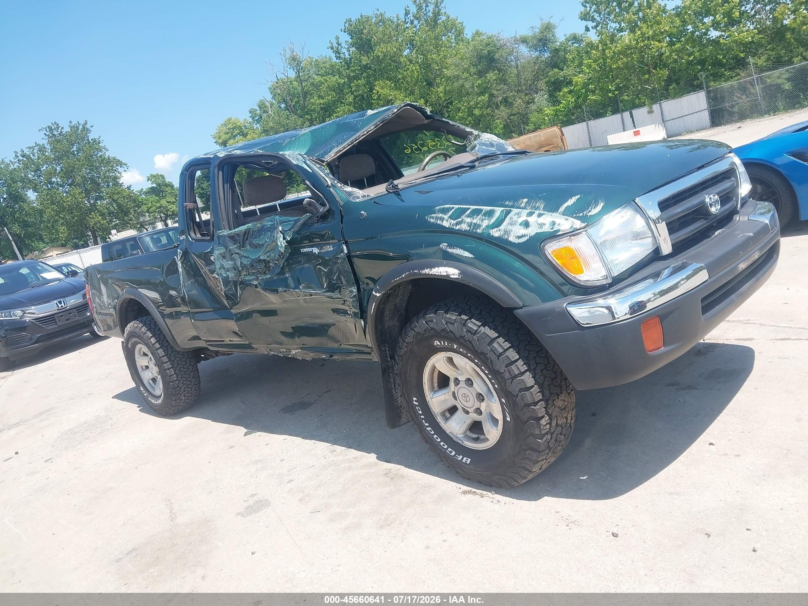 2000 Toyota Tacoma Base V6 Green vin: 4TAWN72N8YZ575821