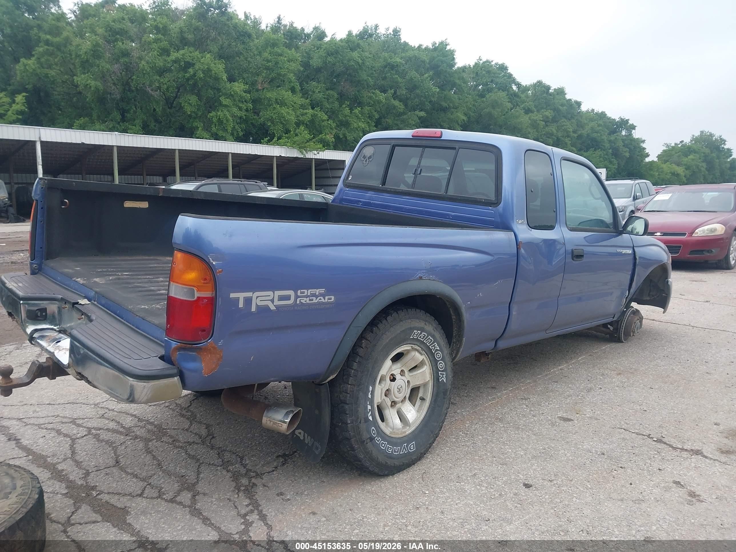 1999 Toyota Tacoma   Blue vin: 4TAWN72NXXZ548246