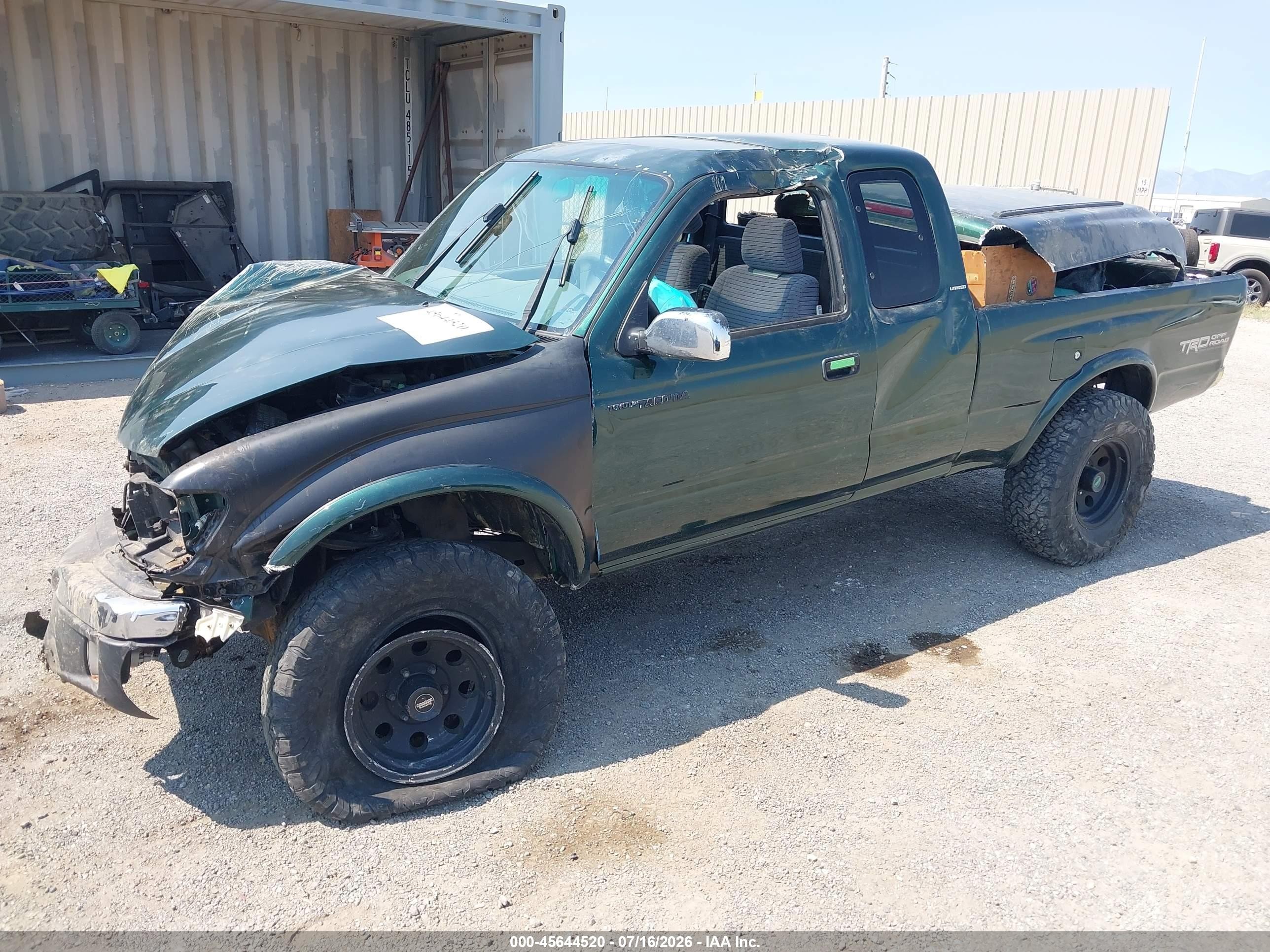 1999 Toyota Tacoma Limited V6 Green vin: 4TAWN74N7XZ425033