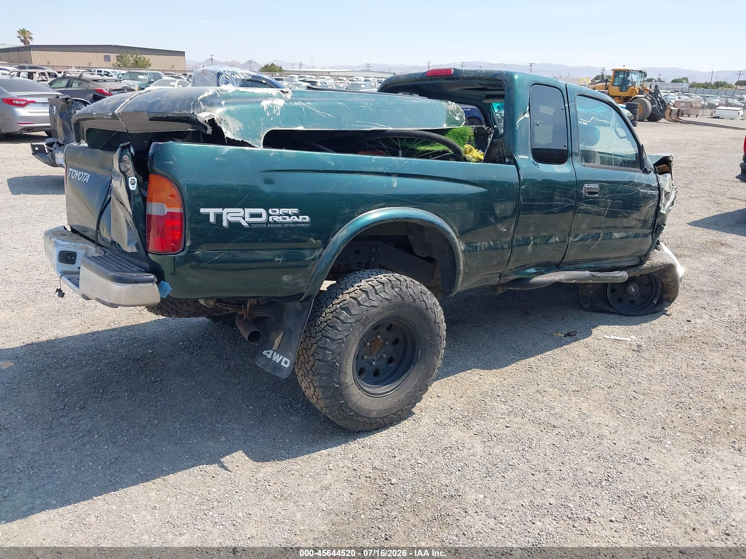 1999 Toyota Tacoma Limited V6 Green vin: 4TAWN74N7XZ425033