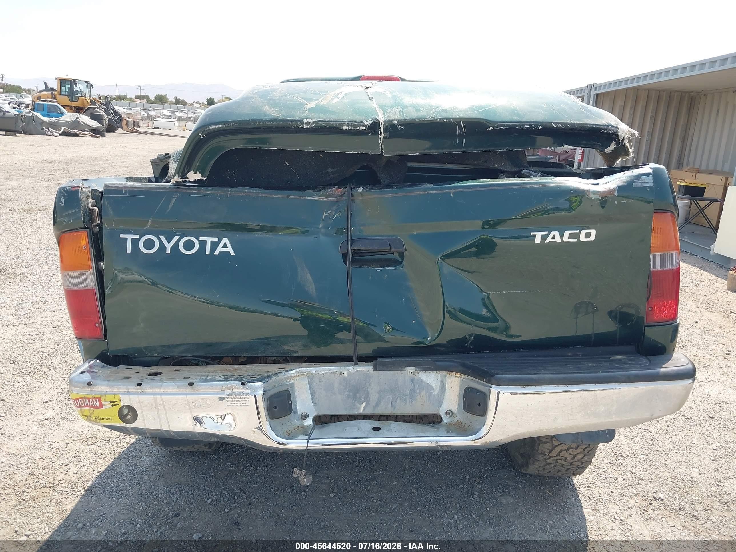 1999 Toyota Tacoma Limited V6 Green vin: 4TAWN74N7XZ425033