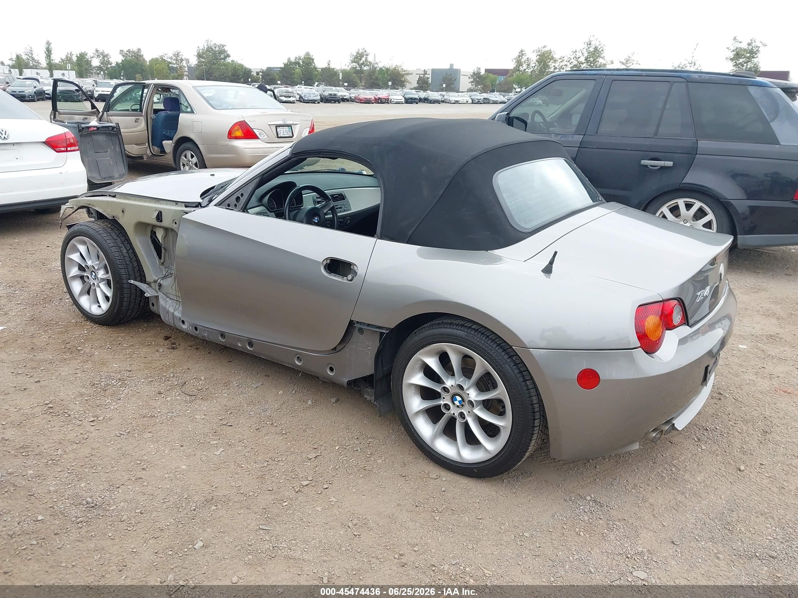 2003 Bmw Z4 2.5i Gray vin: 4USBT33413LR61963