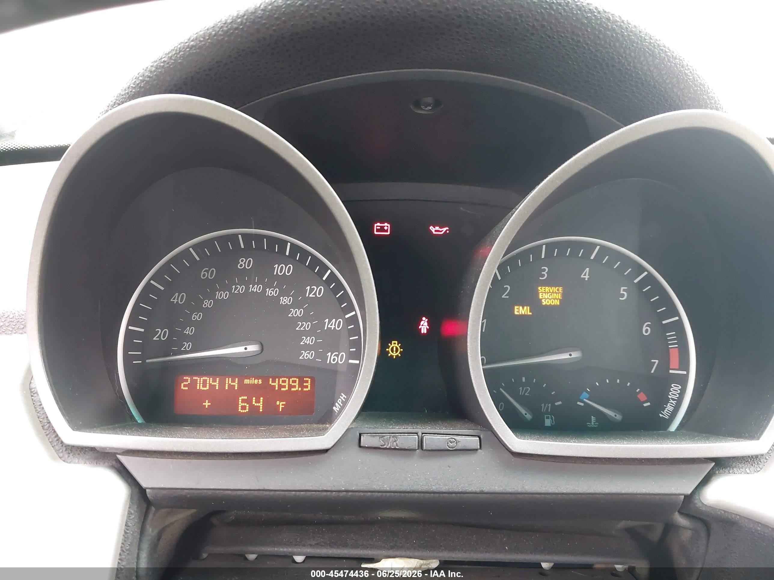 2003 Bmw Z4 2.5i Gray vin: 4USBT33413LR61963
