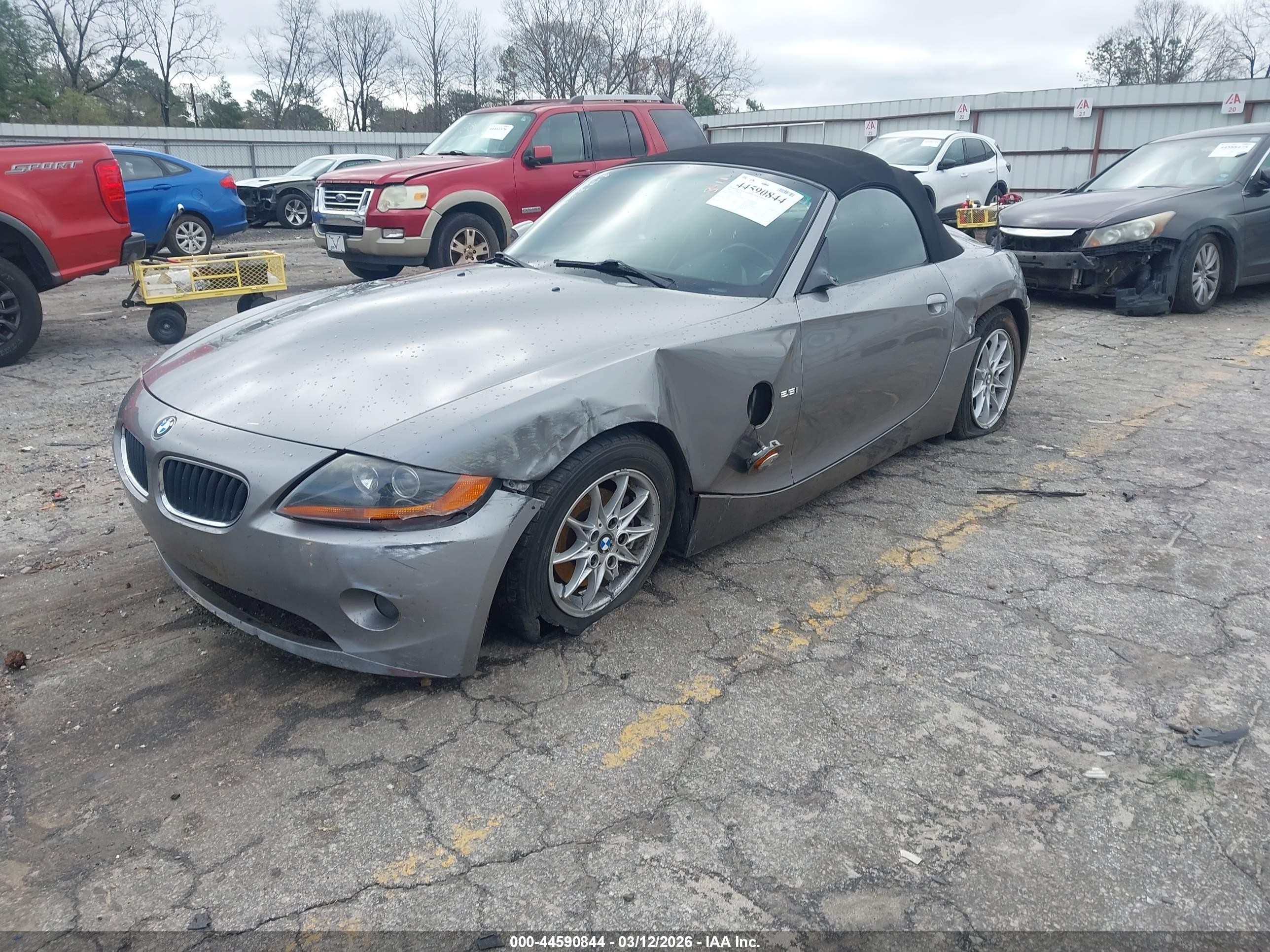 2003 Bmw Z4 2.5i Silver vin: 4USBT33433LR62032