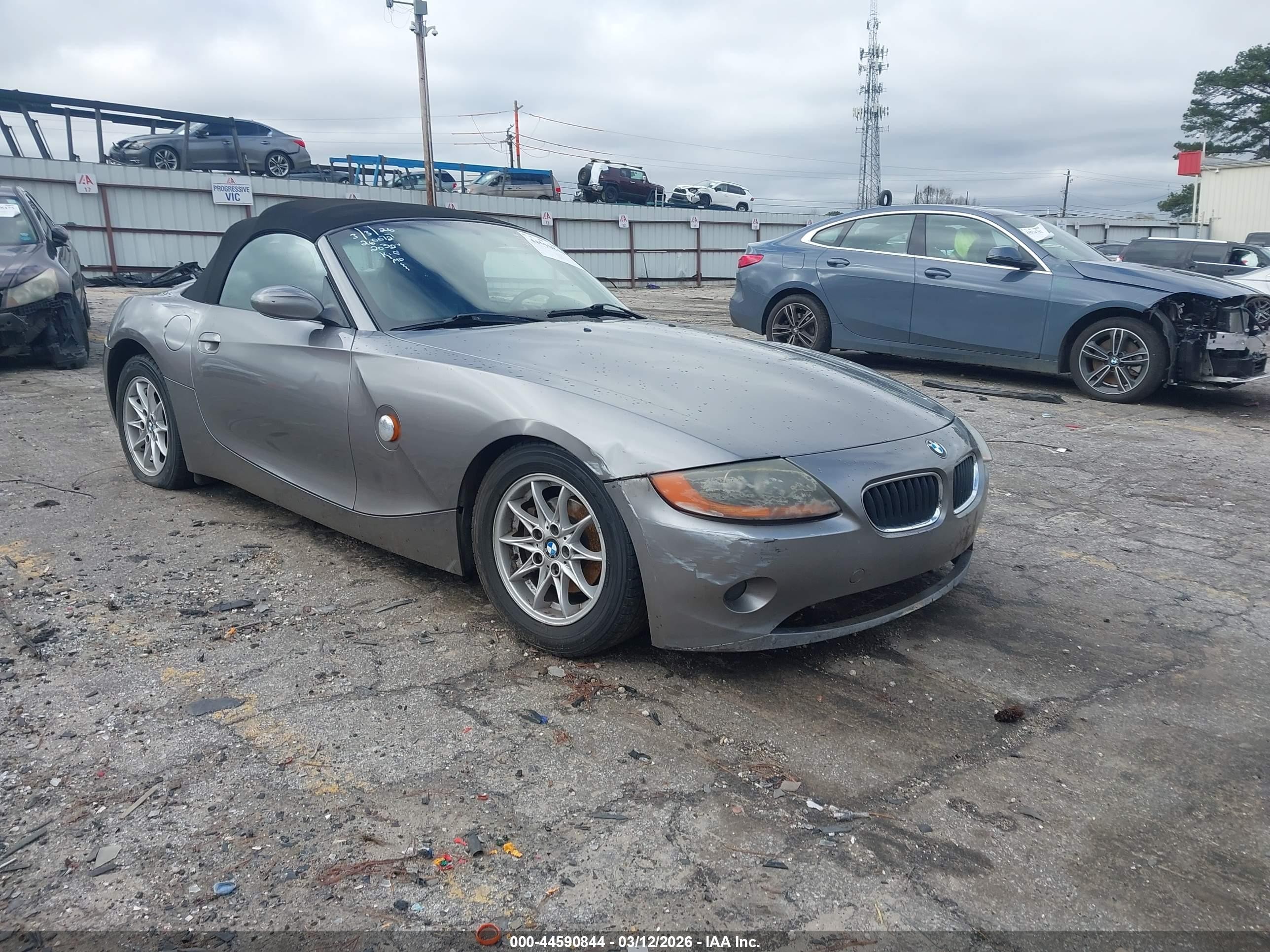 2003 Bmw Z4 2.5i Серебряный vin: 4USBT33433LR62032