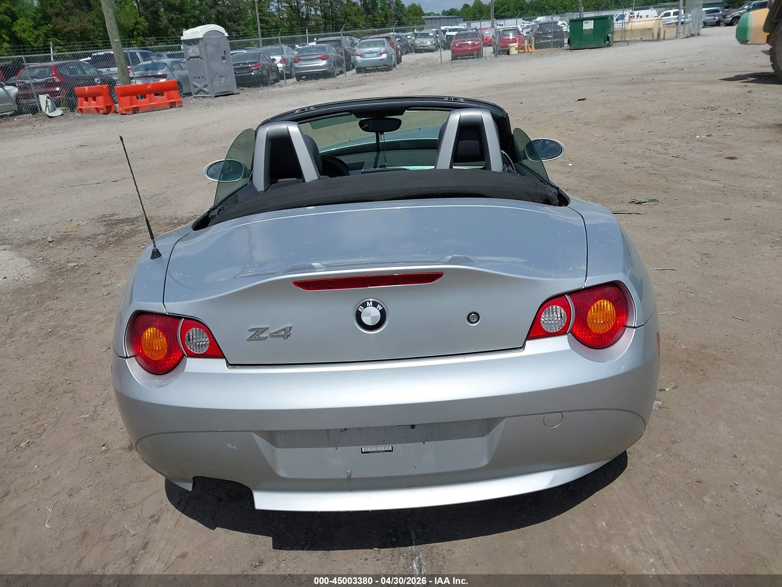 2003 Bmw Z4 2.5i Silver vin: 4USBT33453LR64610